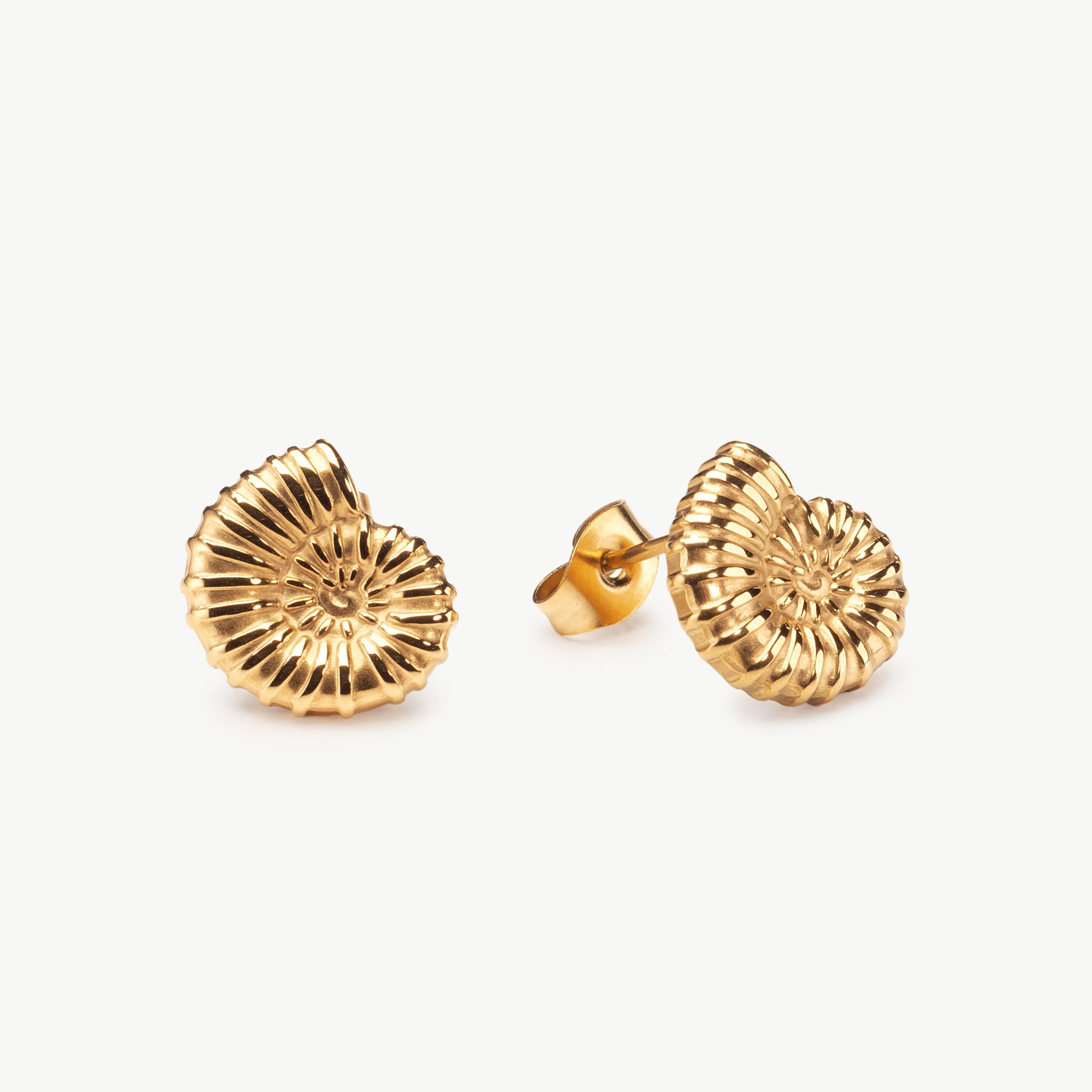 ammonite earrings ammonite gold earrings with spiral nautilus earrings design creating elegant ocean theme earrings look