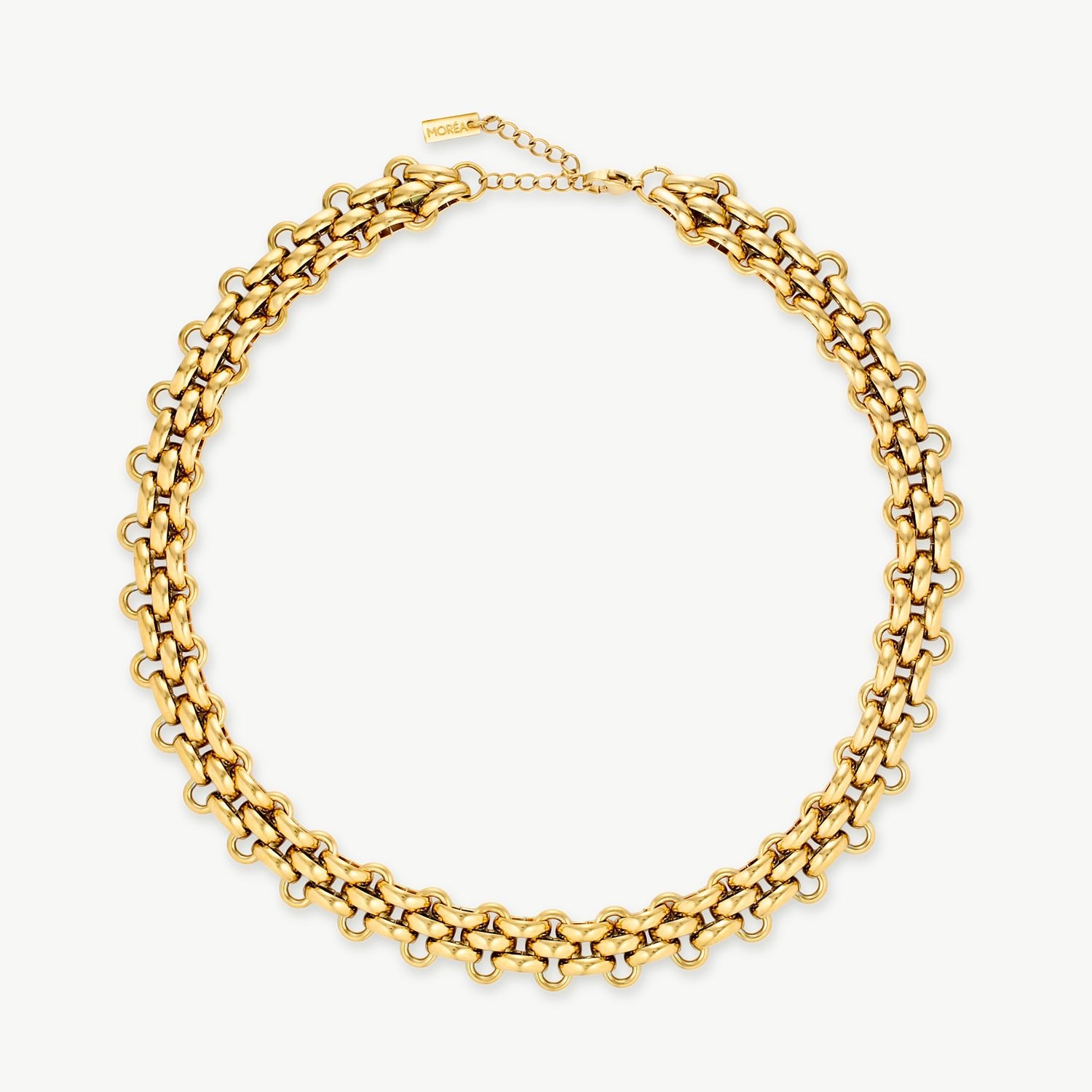 chunky gold choker with thick polished chain, chunky gold choker necklace with bold statement design and smooth reflective design