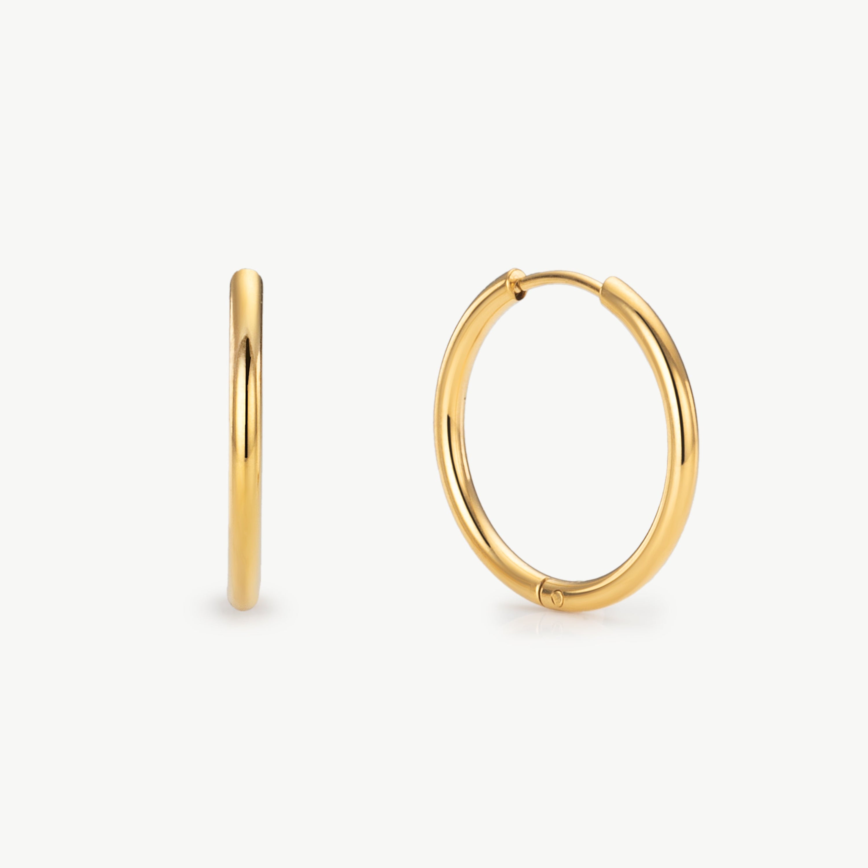 classic gold hoops medium gold hoop earrings 18k gold hoop earrings medium gold plated hoop earrings waterproof gold hoop earrings everyday gold hoop earrings