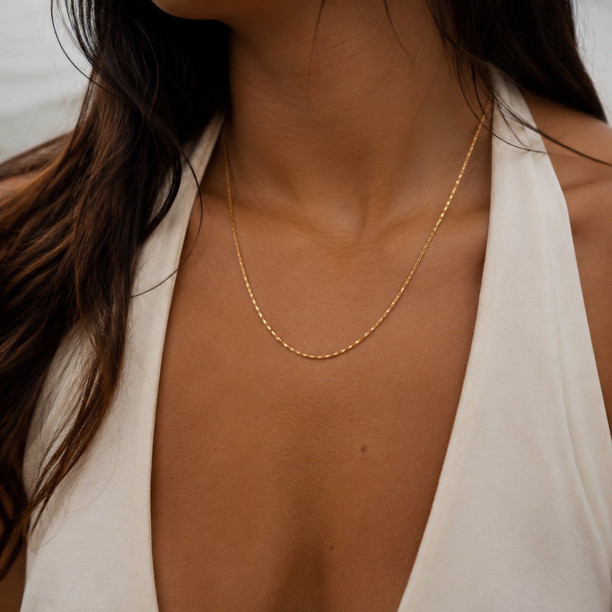 womens figaro chain necklace for everyday jewelry wear