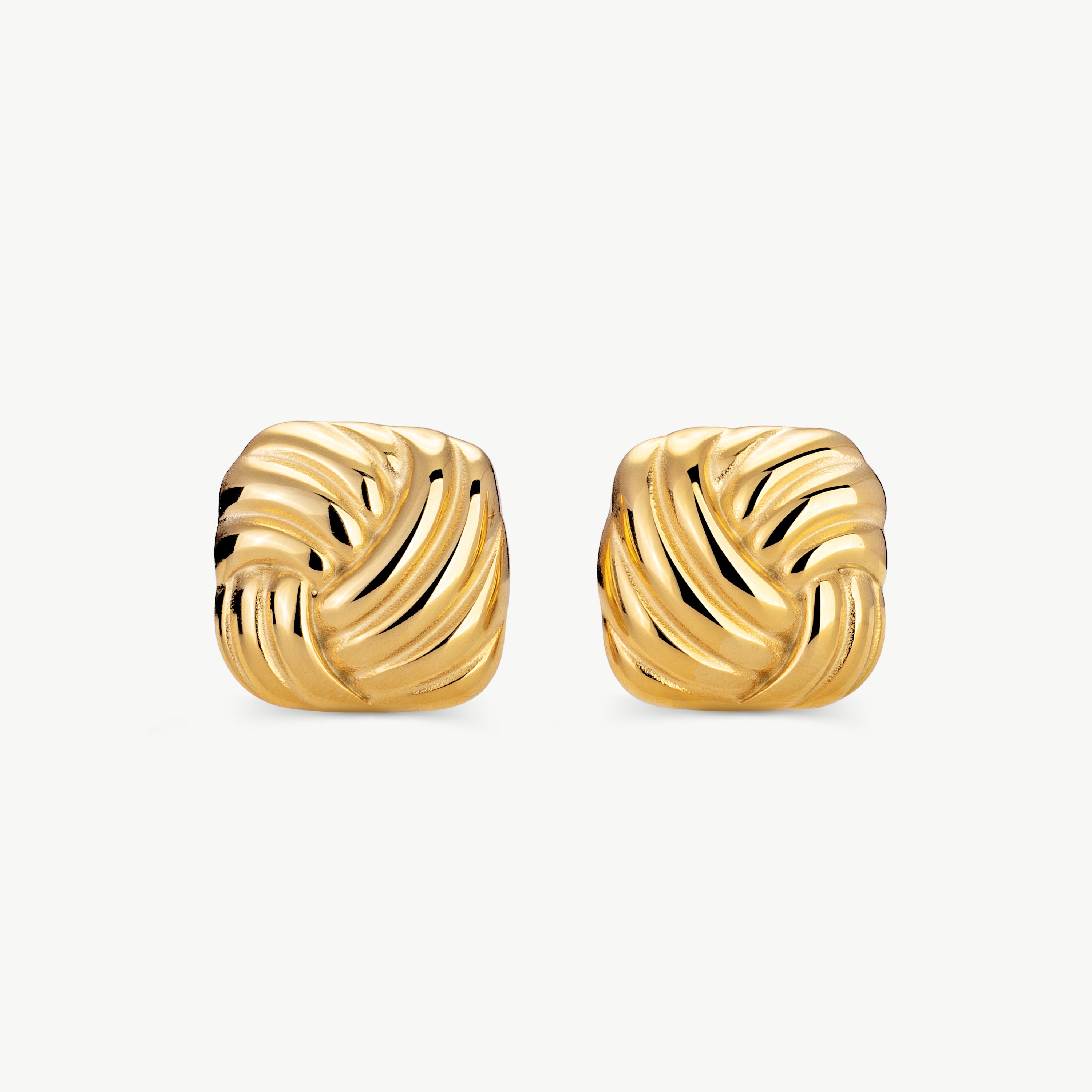 gold square earrings textured gold square stud earrings waterproof gold statement earrings modern gold stud earrings