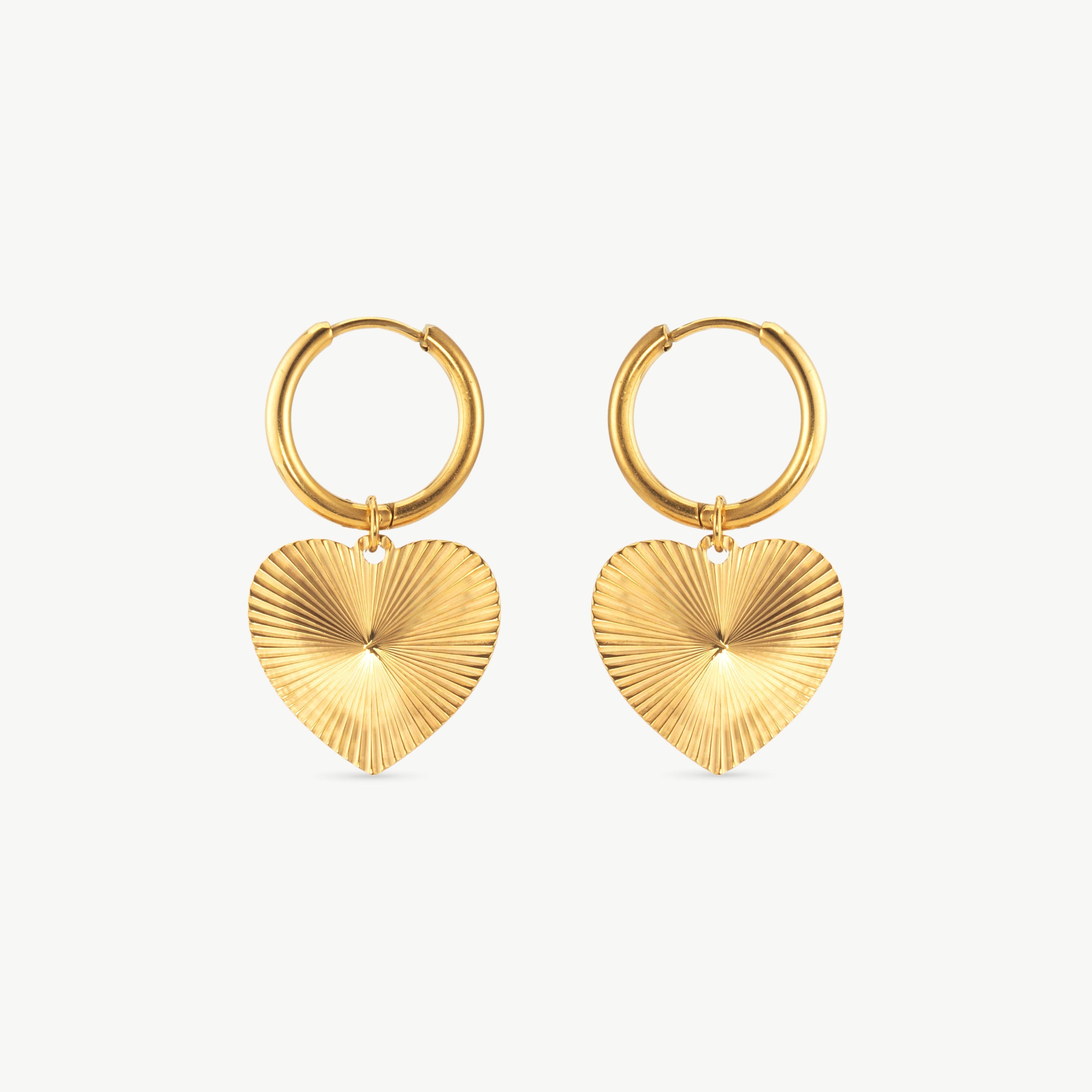 heart drop earrings gold heart drop earrings with polished finish creating elegant gold drop heart earrings look
