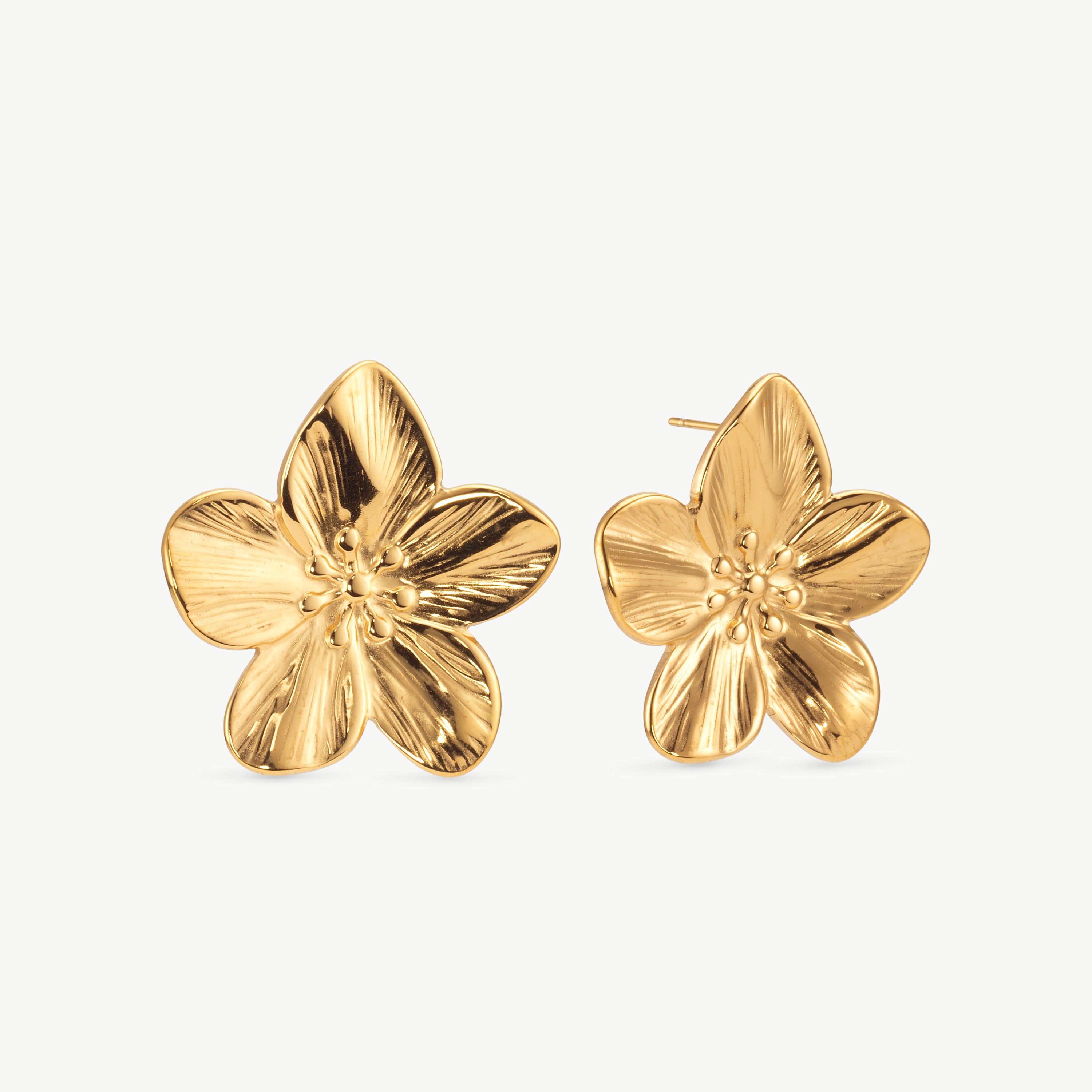 hibiscus earrings gold hibiscus flower earrings with sculpted petals creating elegant tropical gold hibiscus earrings look