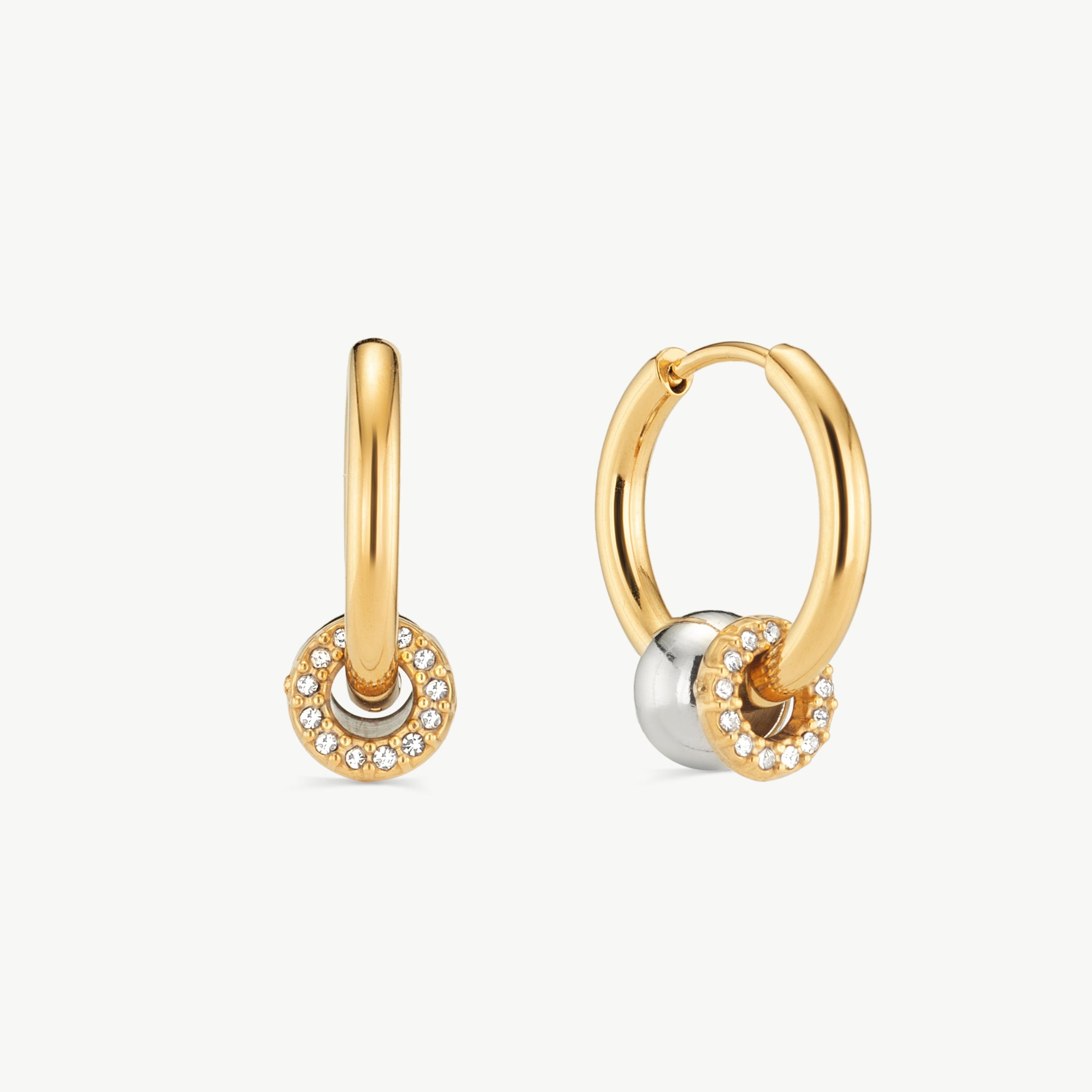 mixed metal hoop earrings gold and silver hoop earrings two tone hoop earrings silver and gold hoop earrings gold with silver earrings two toned earrings modern mixed metal jewelry gold and silver hoops