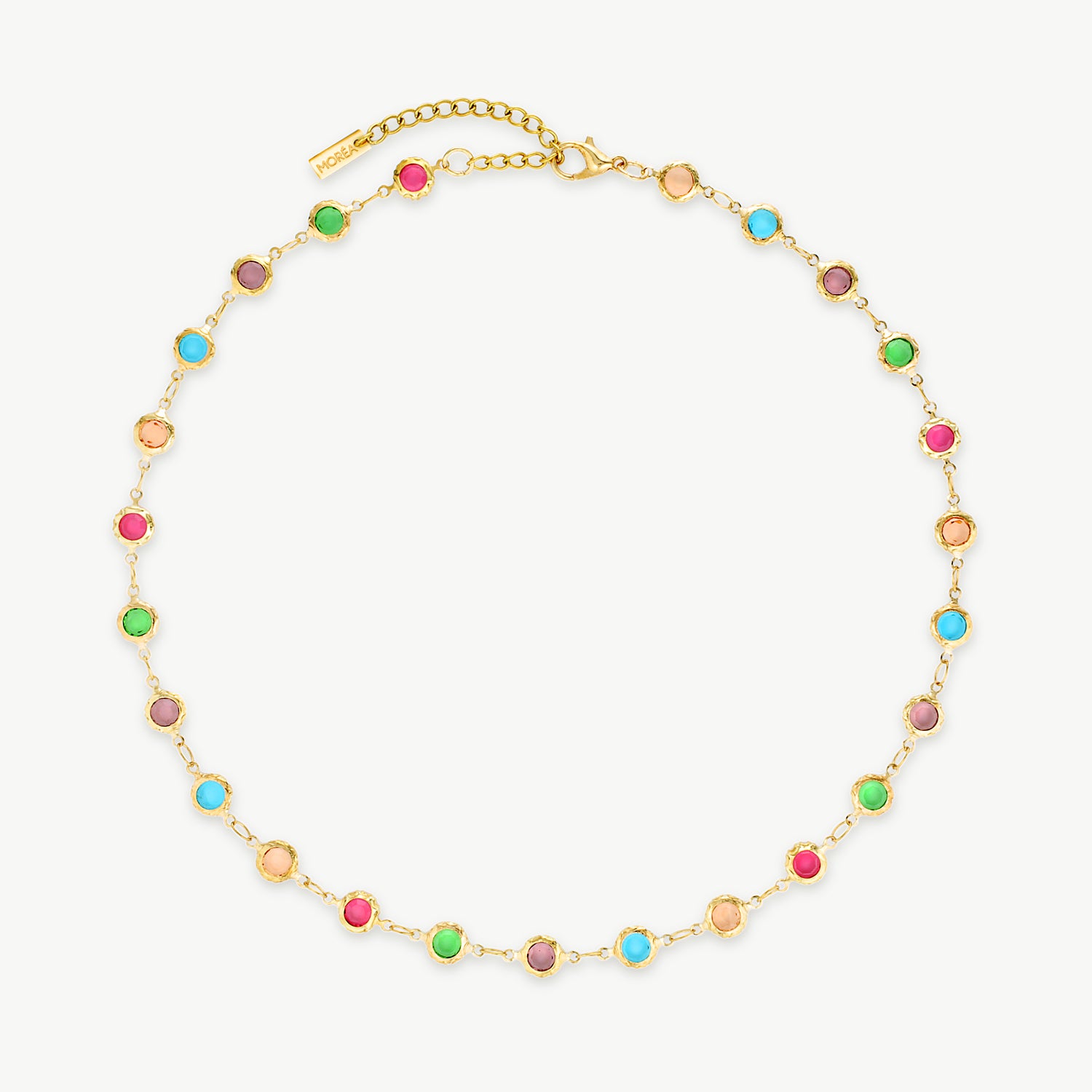 multicolor gemstone necklace with vibrant rainbow choker cubic zirconia multi colored gemstones