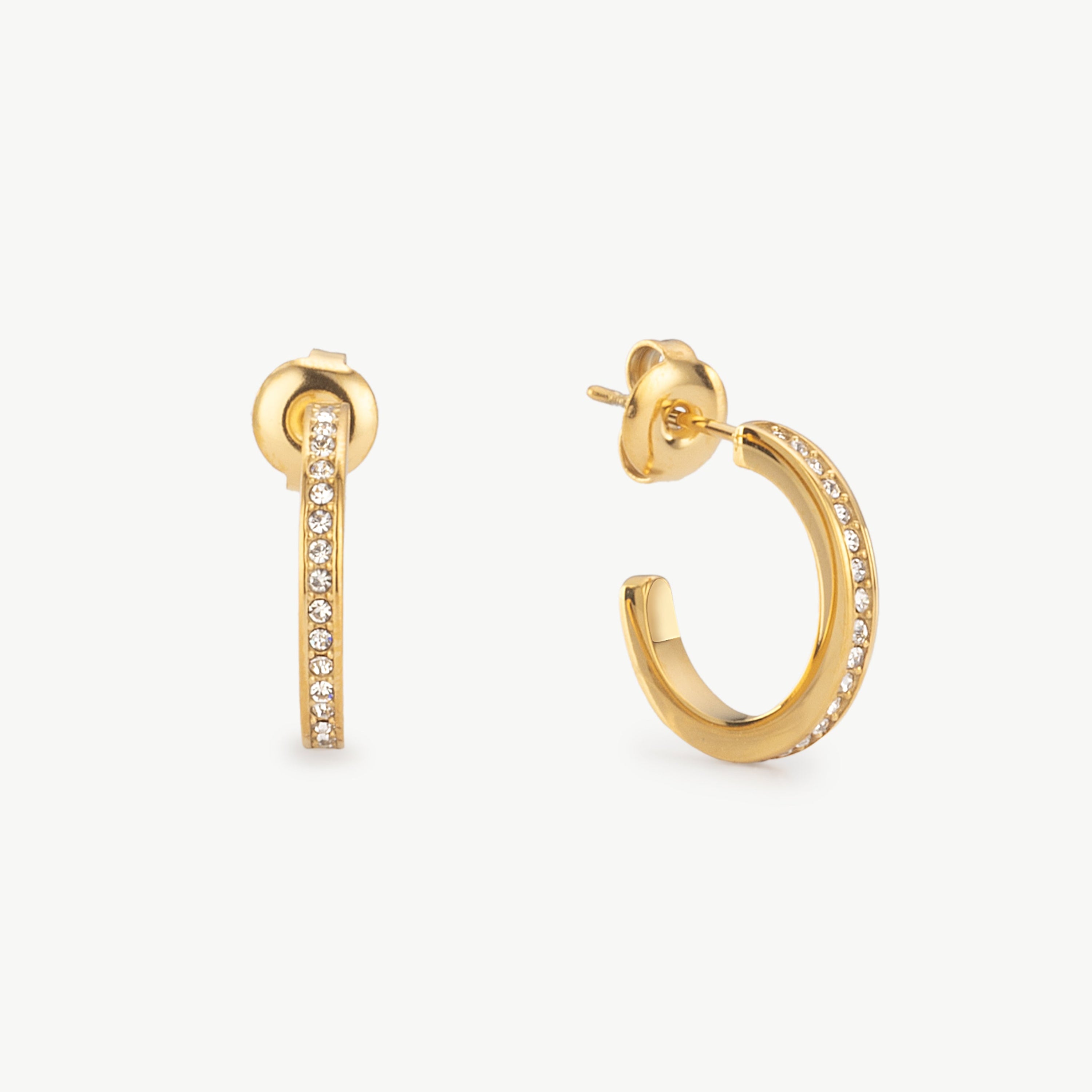 pavé gold hoop earrings gold sparkle hoop earrings cubic zirconia hoop earrings gold cz hoop earrings cz baguette hoop earrings crystal hoop earrings gold pavé earrings