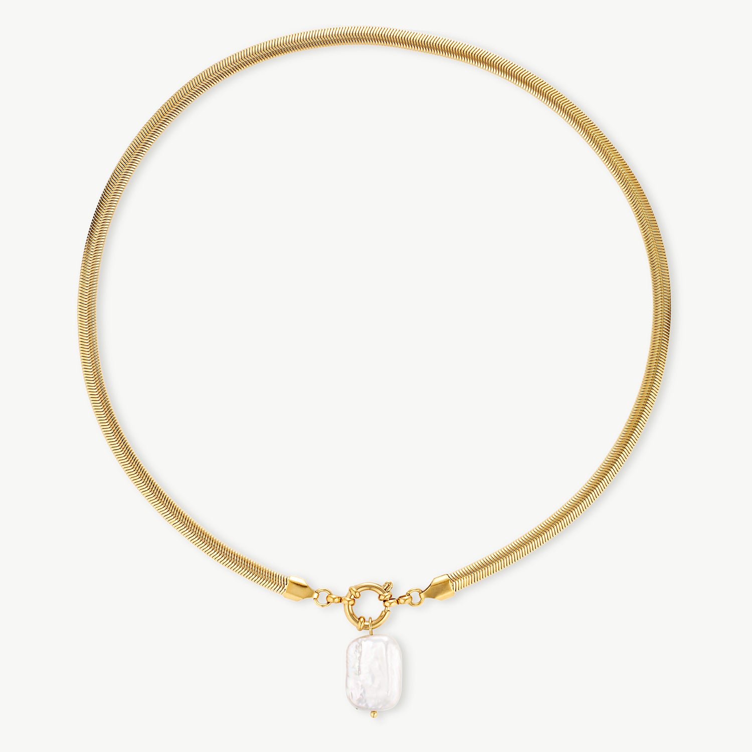 pearl pendant choker with a luminous baroque pearl on a sleek gold chain creating an elegant freshwater pearl necklace