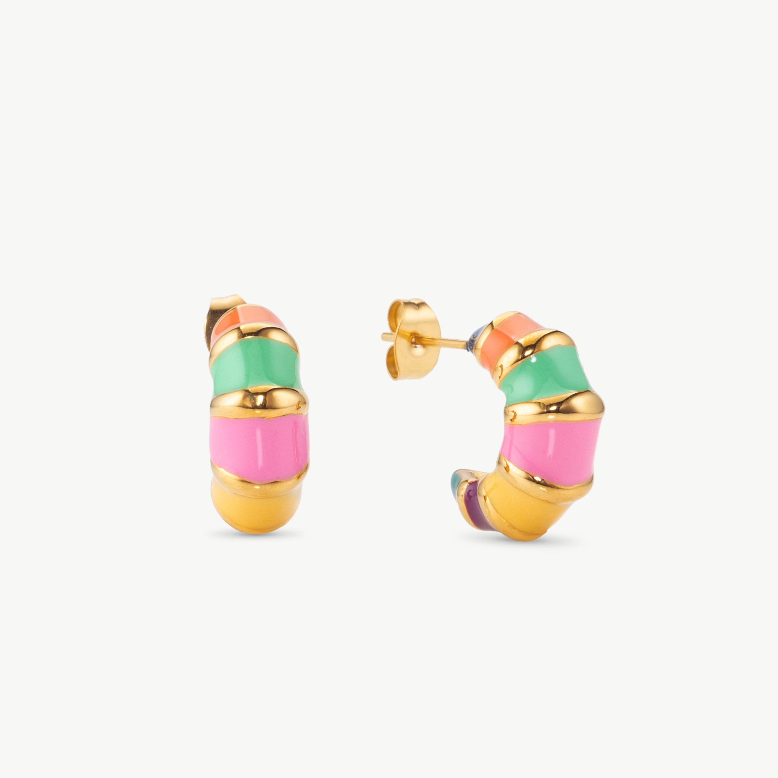rainbow earrings gold rainbow earrings with multi colored hoop earrings tones creating vibrant colorful hoop earrings look