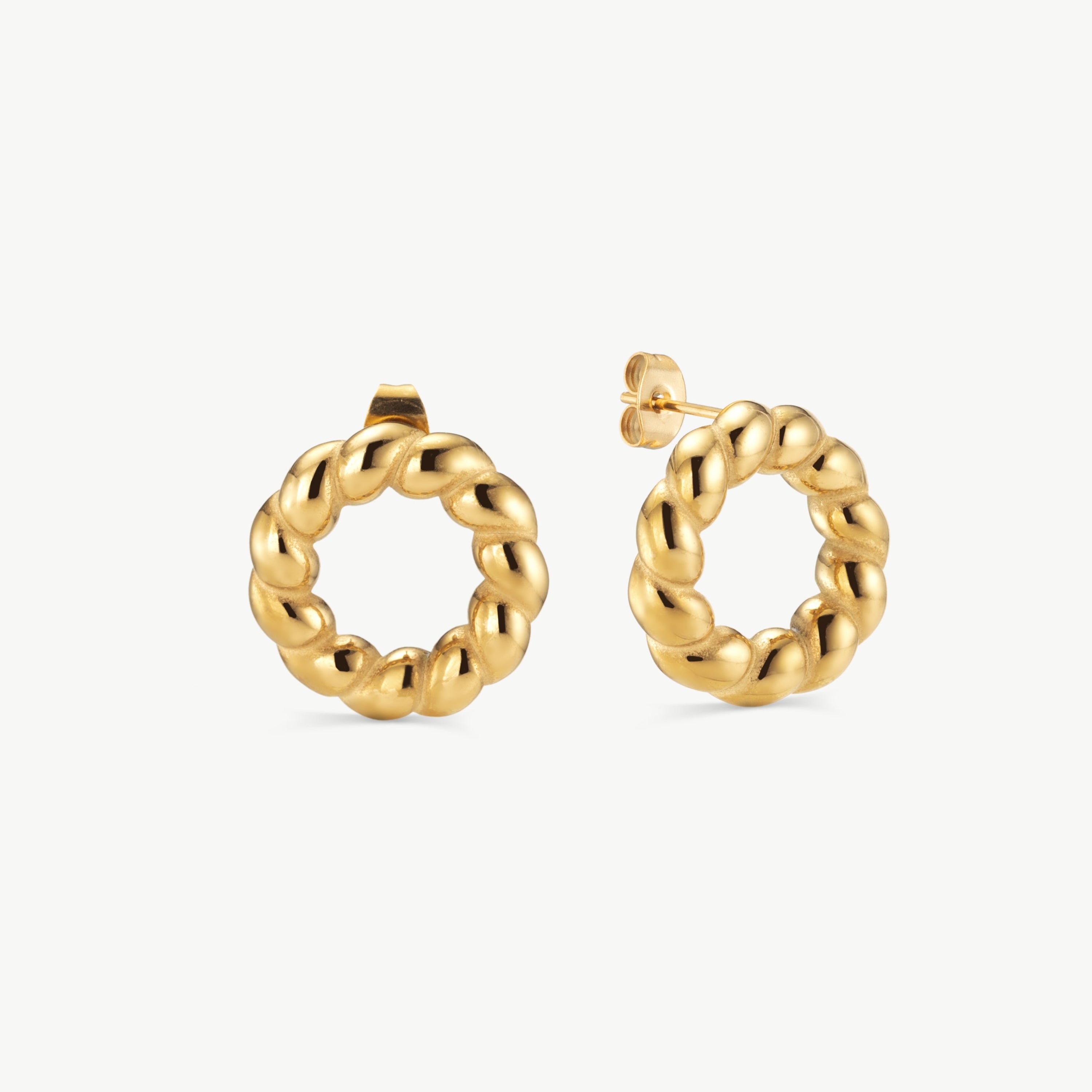 rope earrings braided gold stud earrings twisted gold stud earrings rope stud earrings round gold earrings studs twisted wire hoop style gold twist earrings textured gold button studs