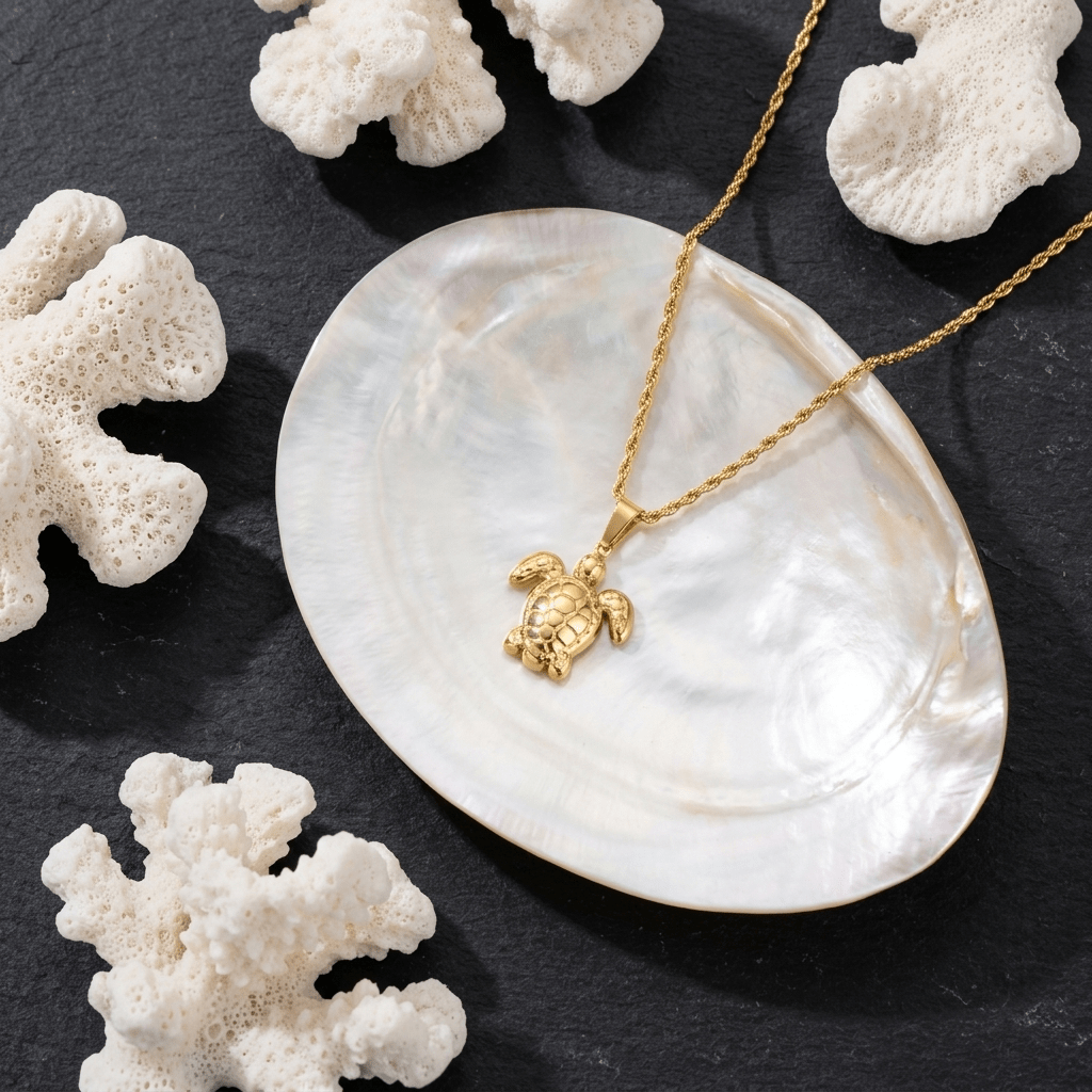 Gold Turtle Necklace