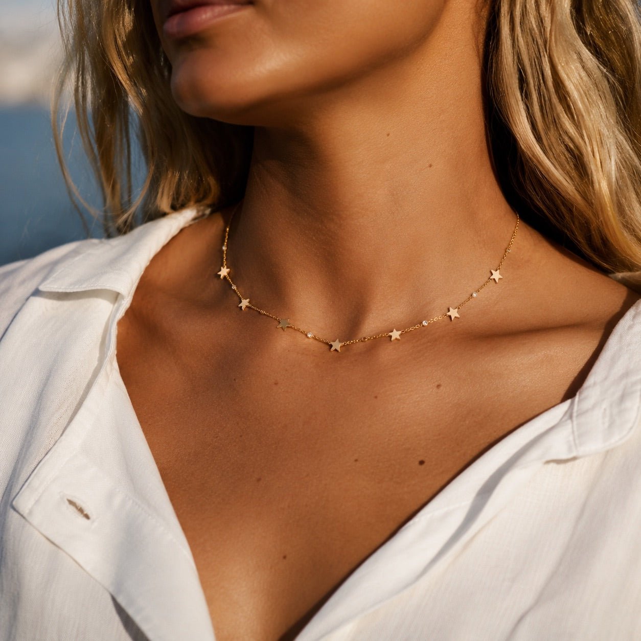 star satellite necklace celestial inspired jewelry