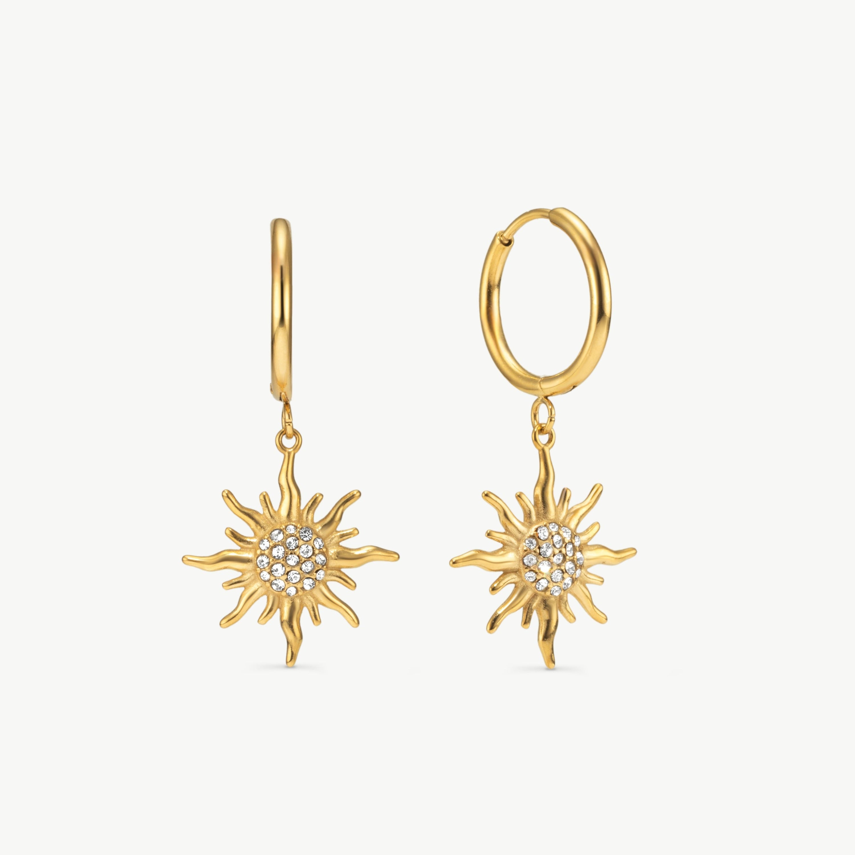 sun dangle earrings gold sunburst earrings crystal sun earrings dangling sun earrings gold sun earrings sunshine earrings