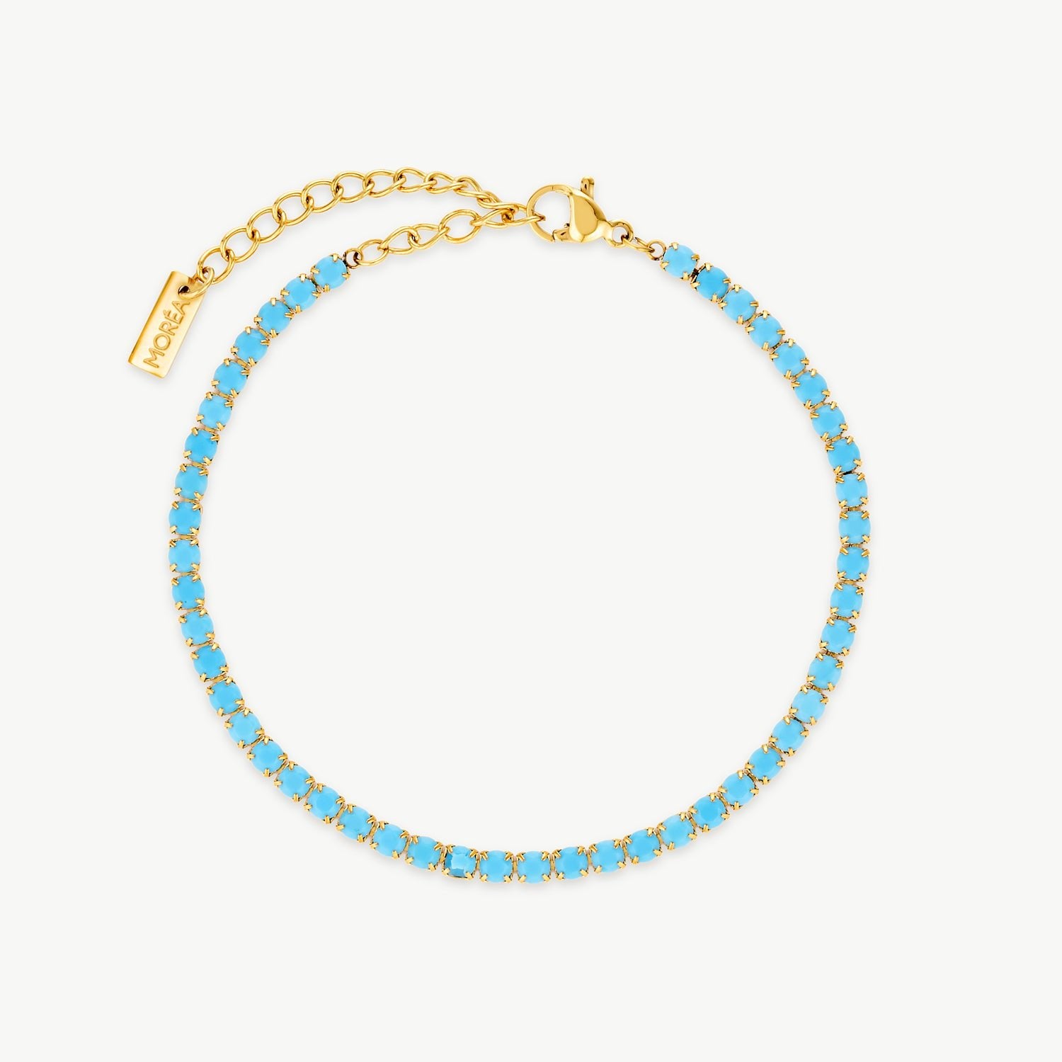 turquoise bead bracelet with turquoise-inspired beads and gold accents creating a delicate dainty turquoise bracelet
