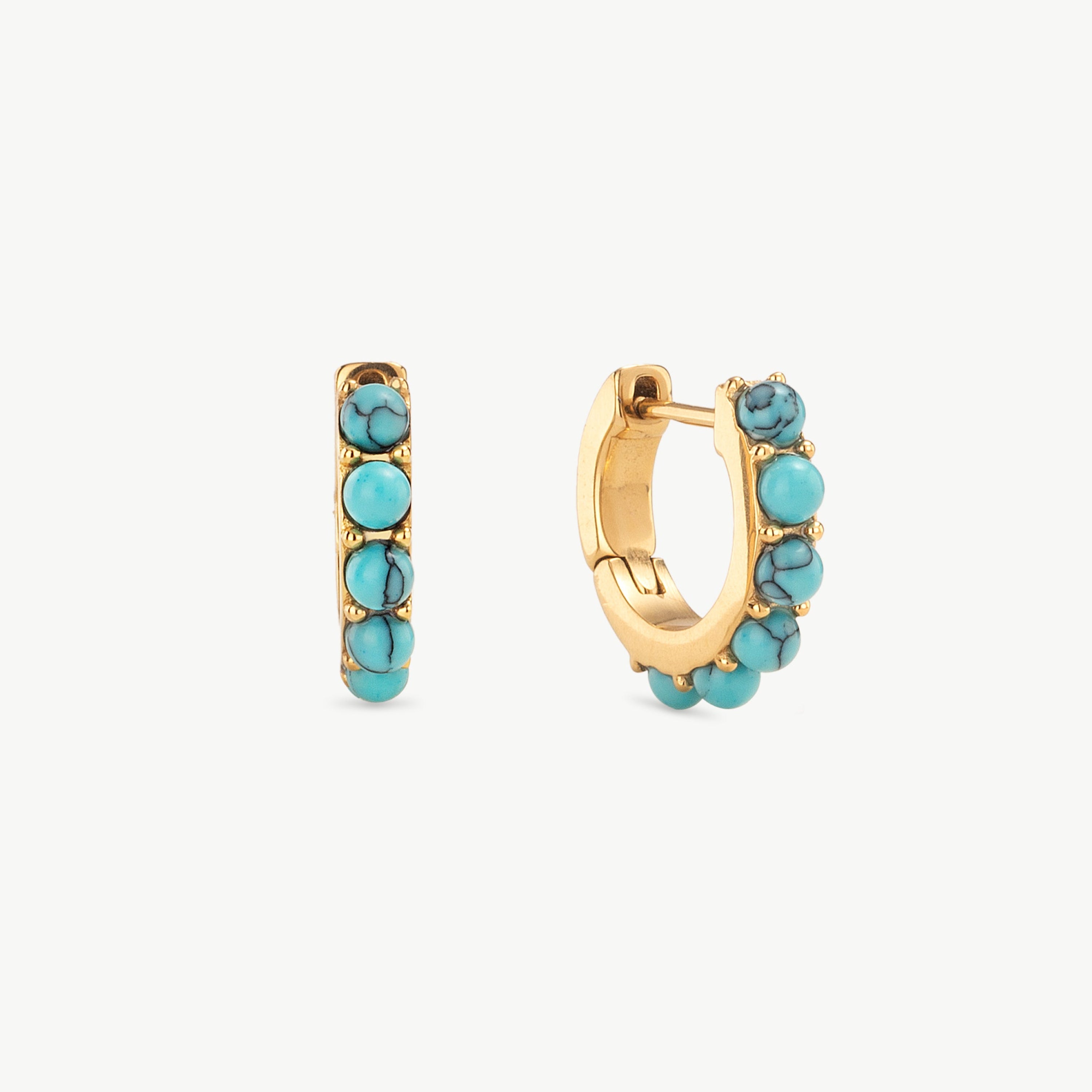 turquoise huggie earrings turquoise hoop earrings gold turquoise and gold earrings small turquoise hoop earrings turquoise beaded hoop earrings