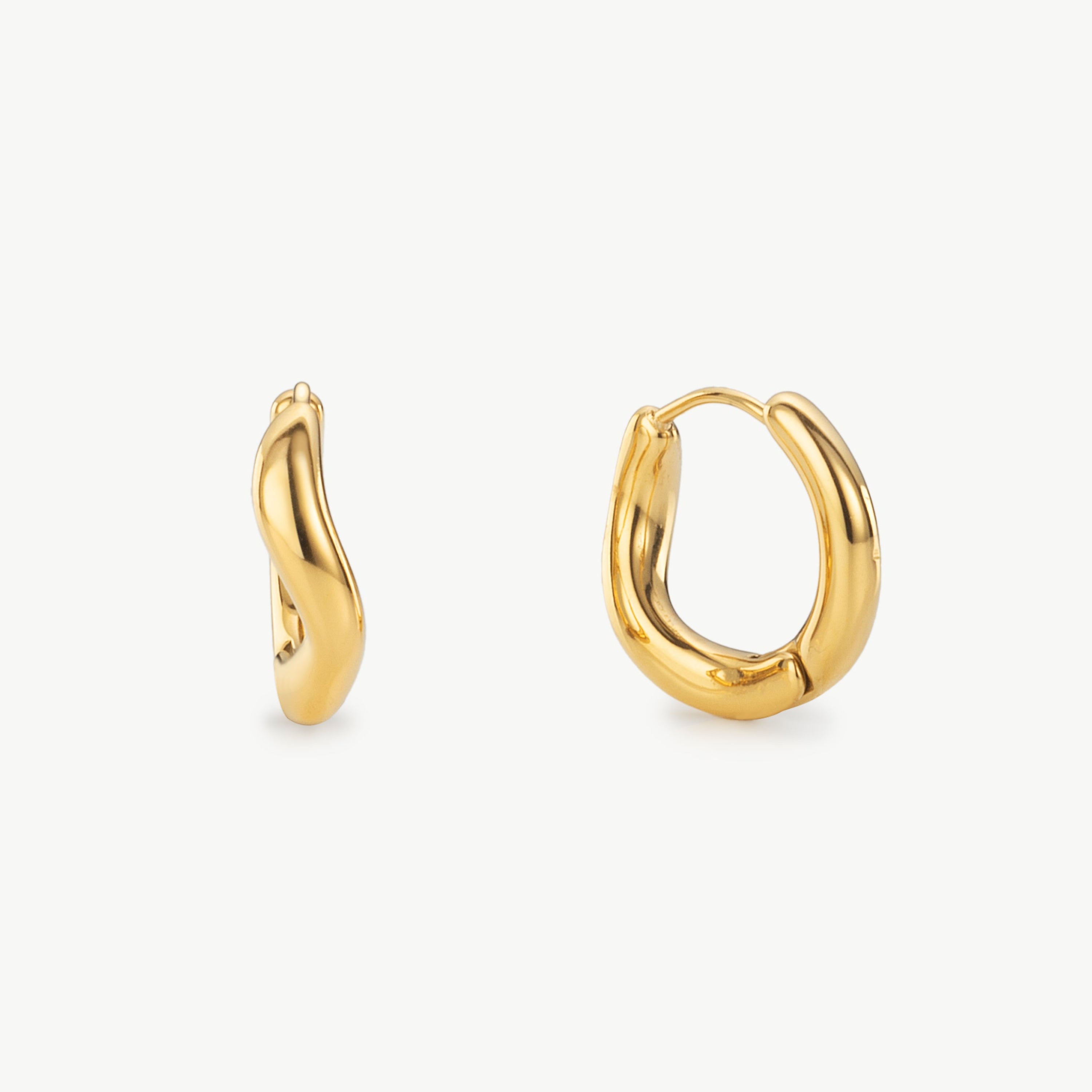 wavy hoop earrings wave hoop earrings ocean wave earrings small gold hoop earrings gold plated wave earrings sculptural gold hoops minimalist ocean earrings for women