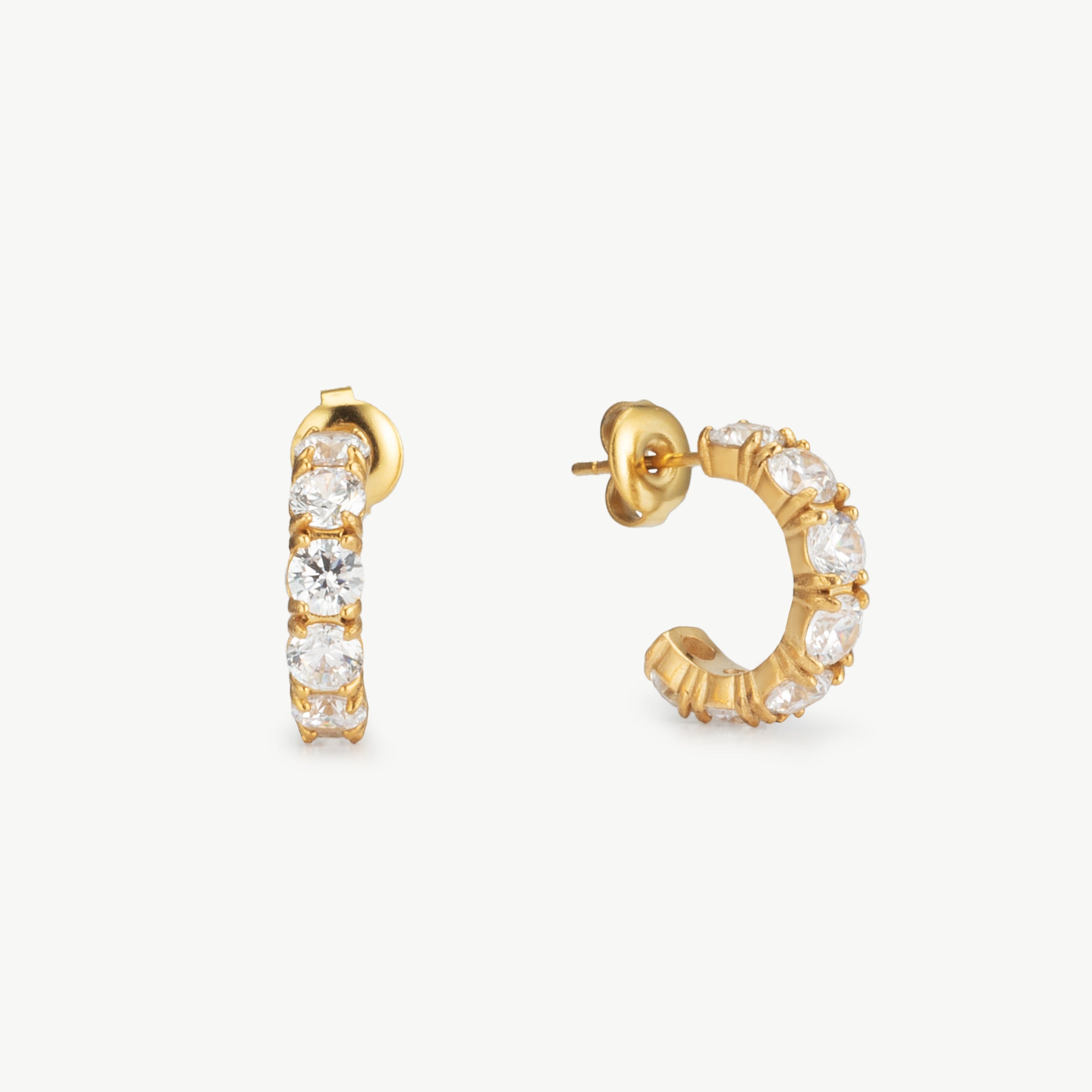 zirconia huggie hoop earrings cubic zirconia huggie earrings small cubic zirconia huggie earrings gold half hoop earrings sparkling hoop earrings small gold hoop earrings