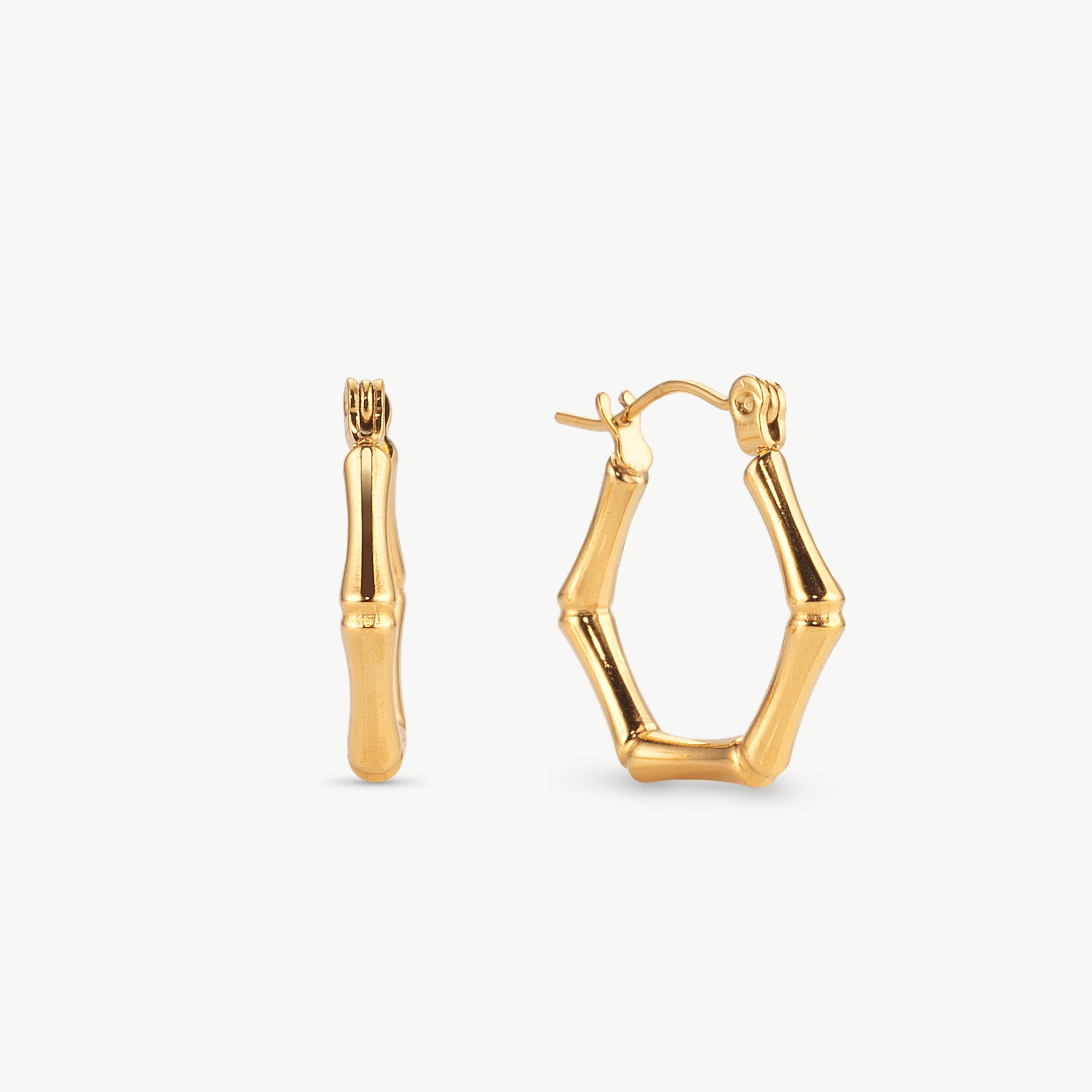 bamboo hoop earrings gold bamboo hoop earrings with textured design creating modern bamboo style hoop earrings look