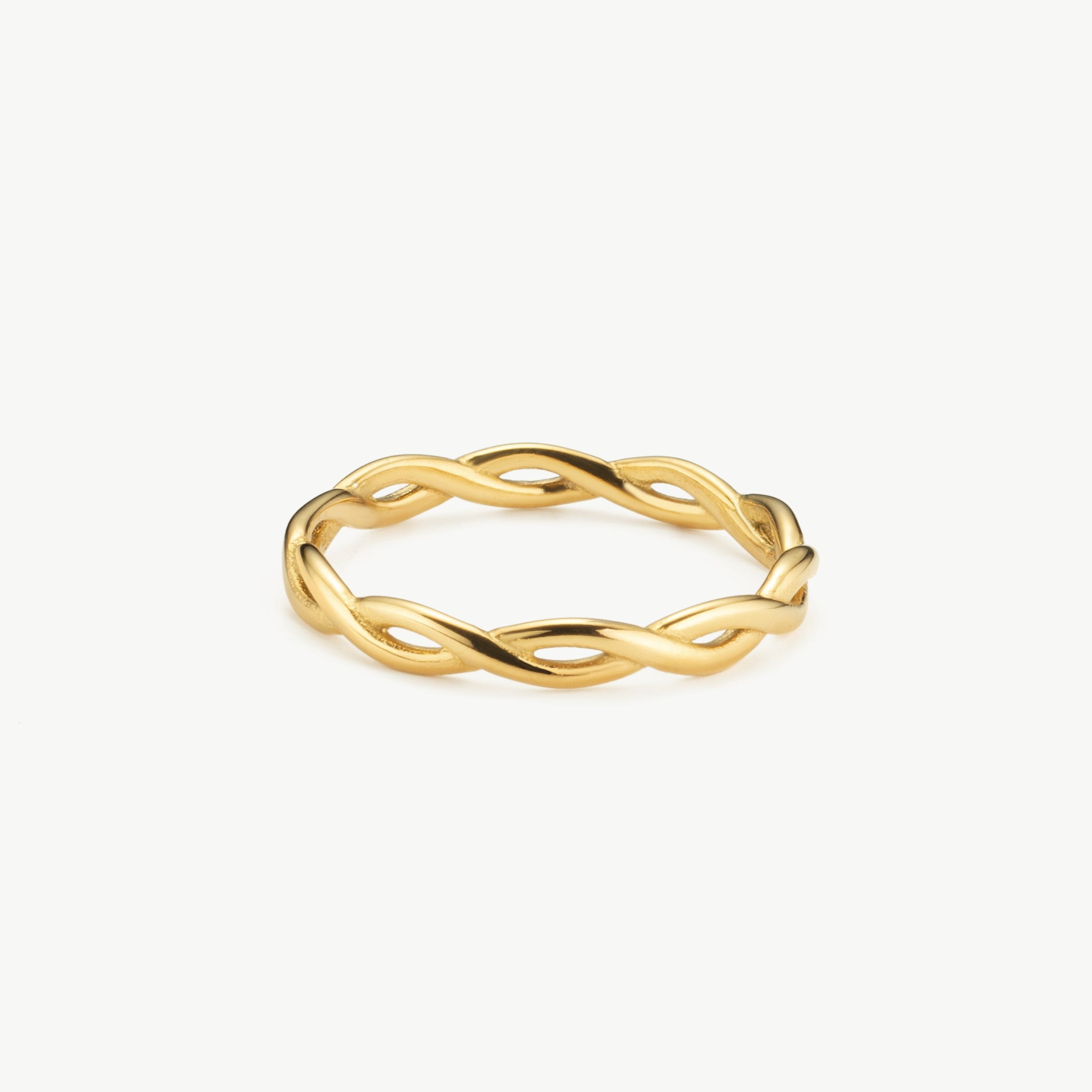 braided ring gold braided ring gold twist ring twisted band ring 18k gold plated braided ring stacking braided ring