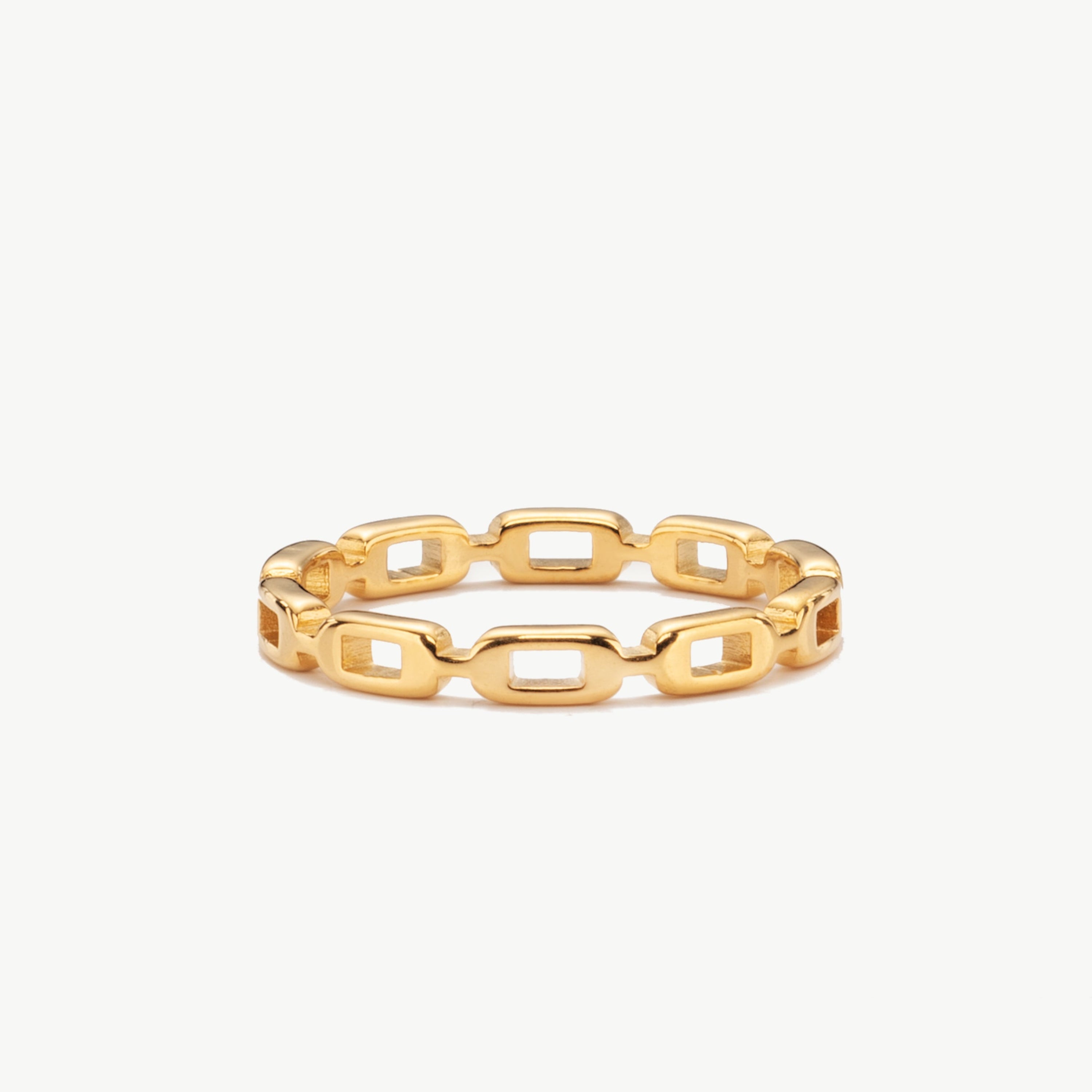 chain link ring gold chain link ring with interlocking design and gold band ring style for modern gold stacking ring looks