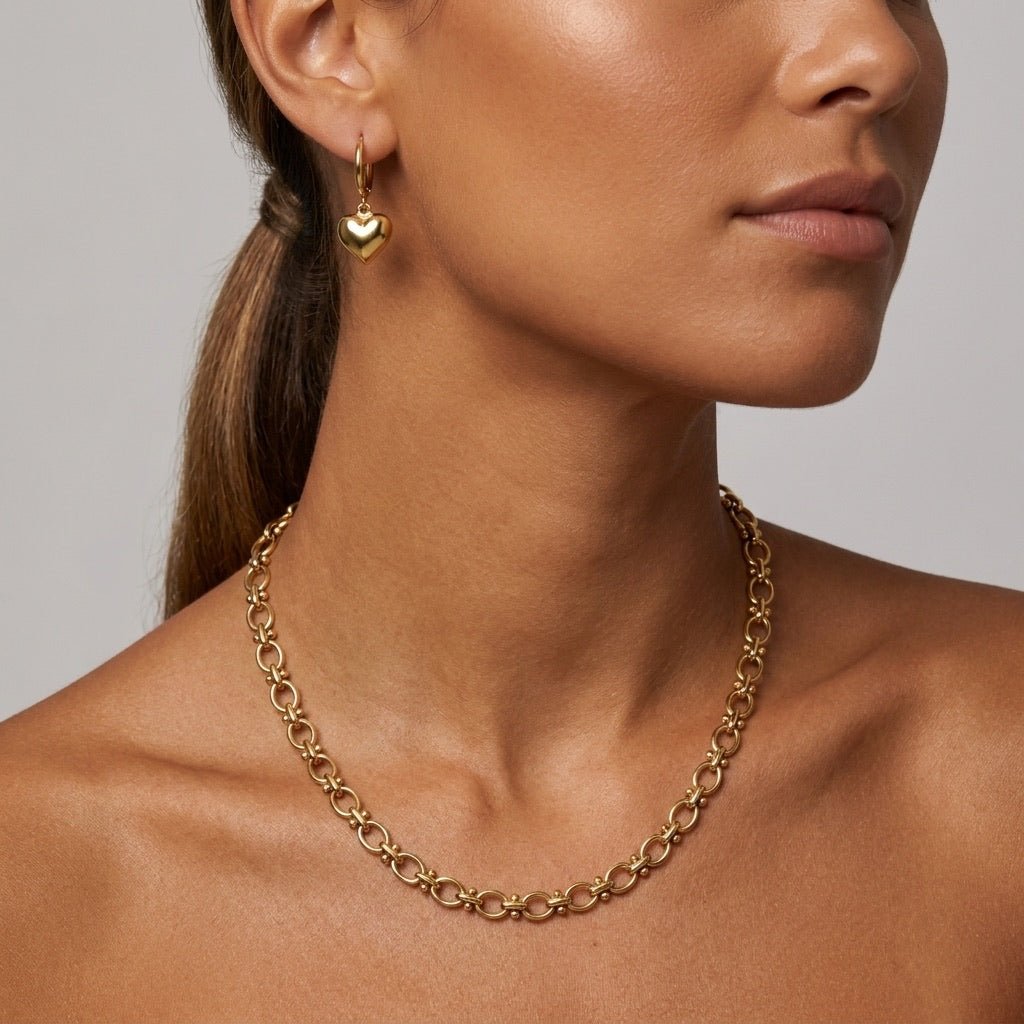chunky gold chain necklace for women with statement links
