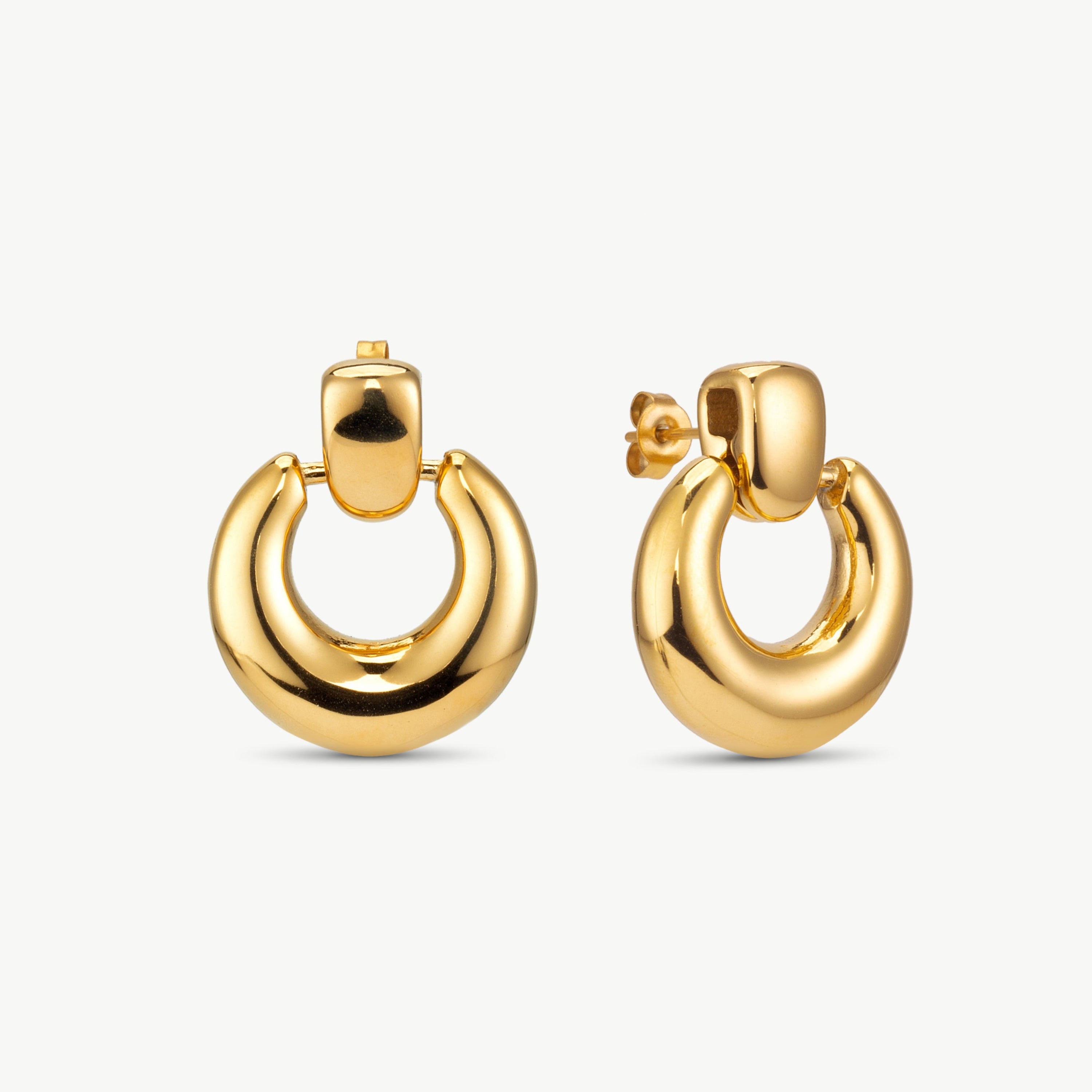 chunky hoop earrings chunky gold hoop earrings with bold round shape creating modern chunky gold statement earrings look