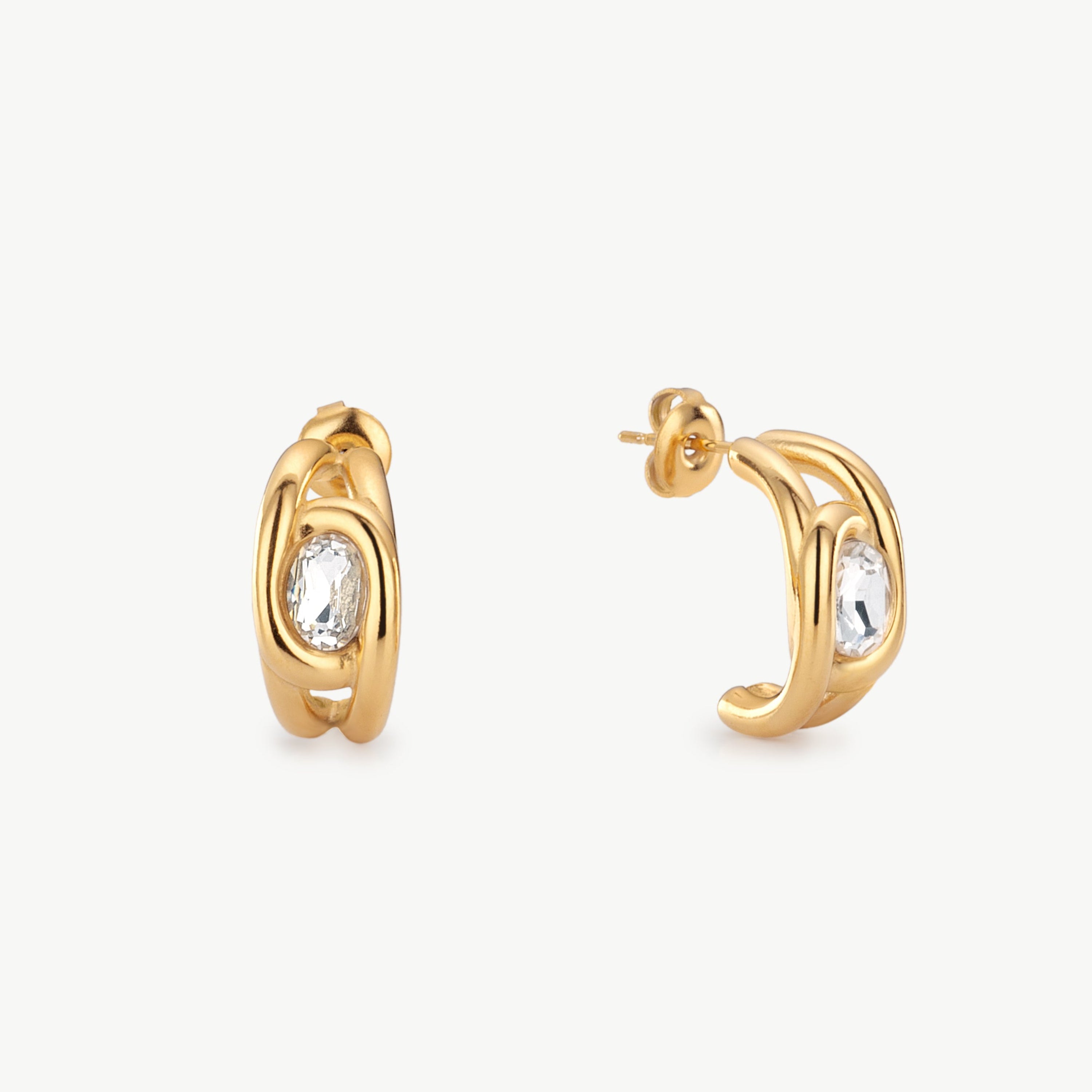 crystal hoop earrings gold crystal hoop earrings gold hoop crystal earrings cubic zirconia hoop earrings gold textured hoop earrings small half hoop earrings gold cz earrings crystal earrings hoops