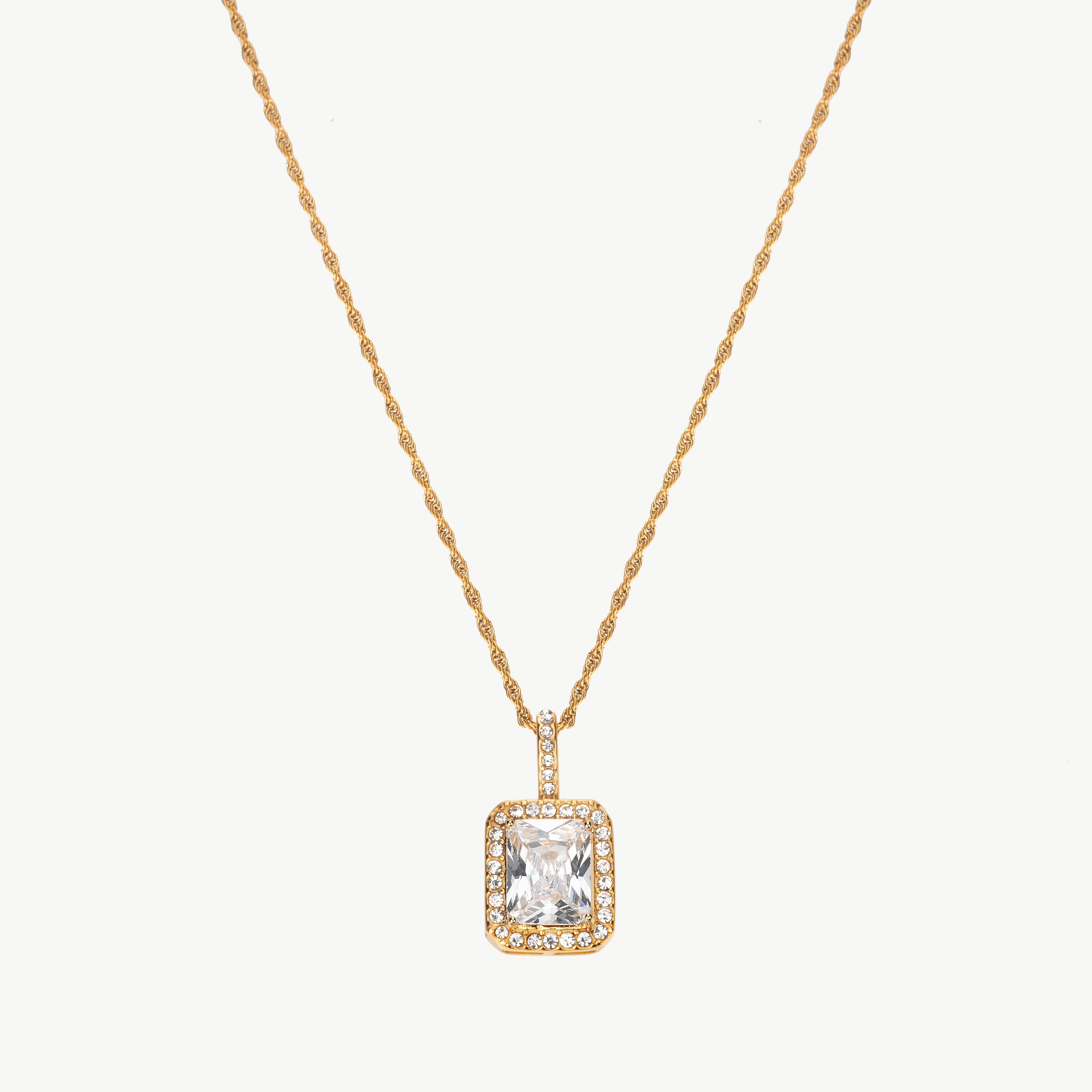 cubic zirconia pendant necklace gold necklace with cubic zirconia pendant and square crystal pendant necklace design