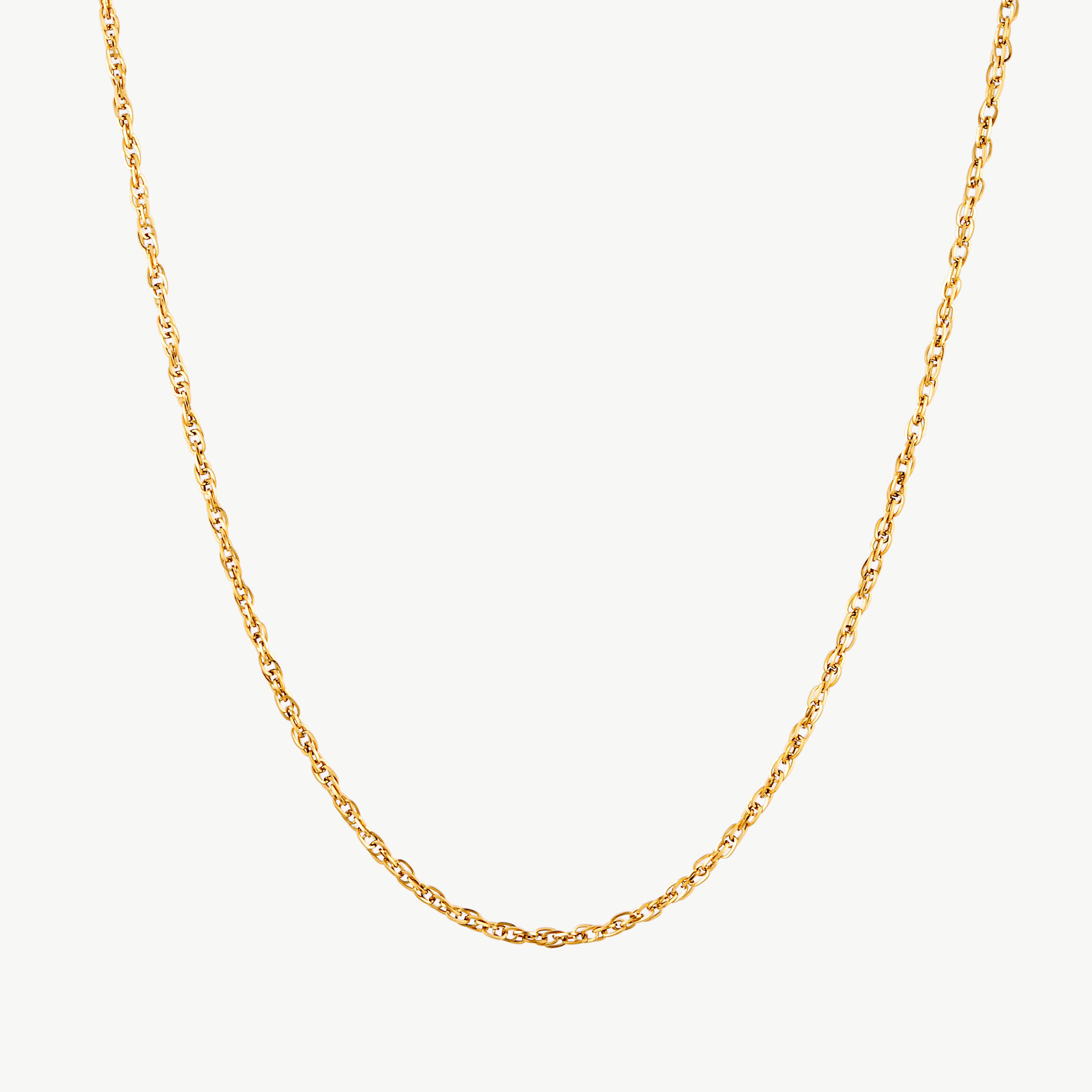 fine chain necklace with delicate twisted gold links and polished textured finish designed for everyday wear and necklace layering