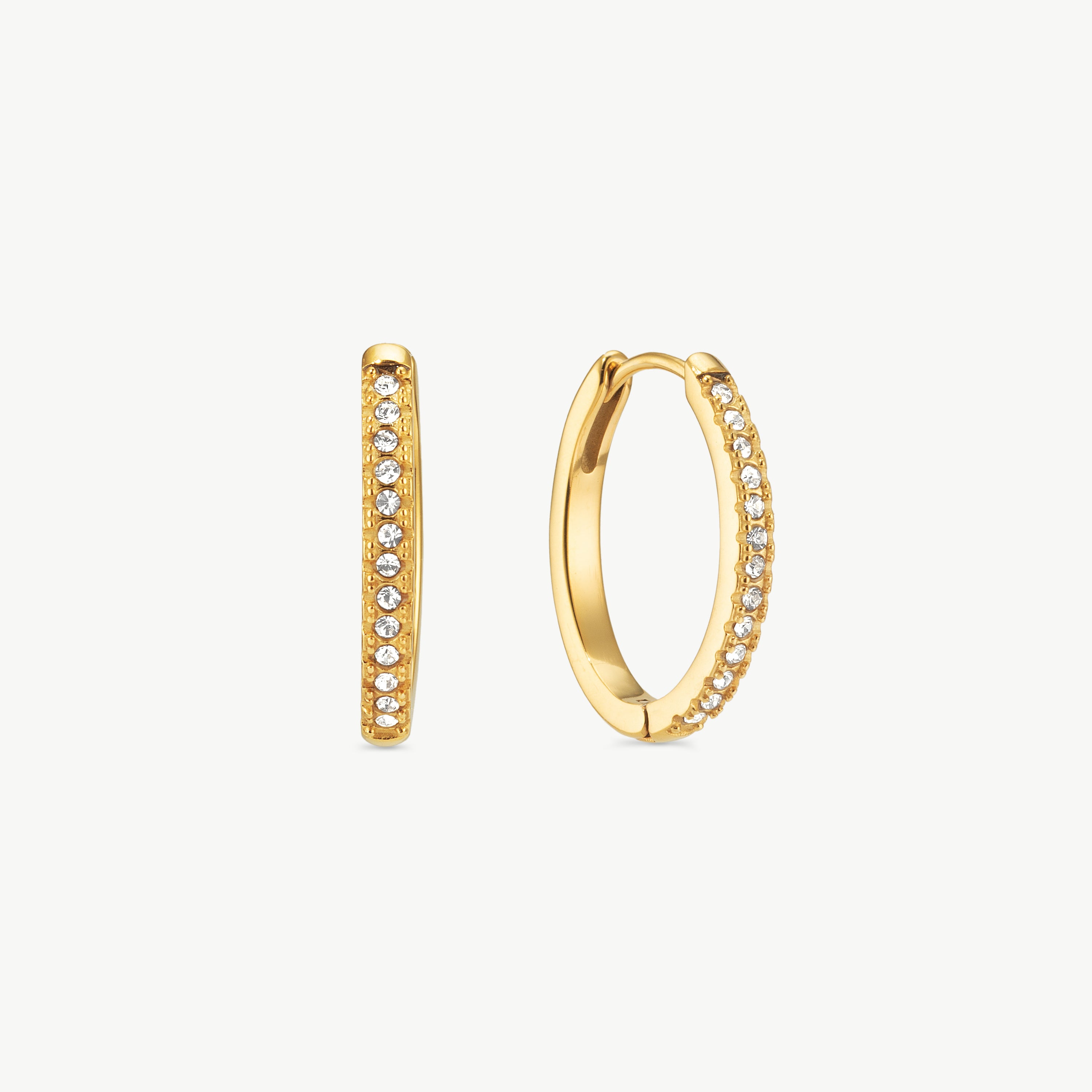 gold cubic zirconia hoop earrings cz huggie hoop earrings waterproof gold hoop earrings dainty cubic zirconia hoops