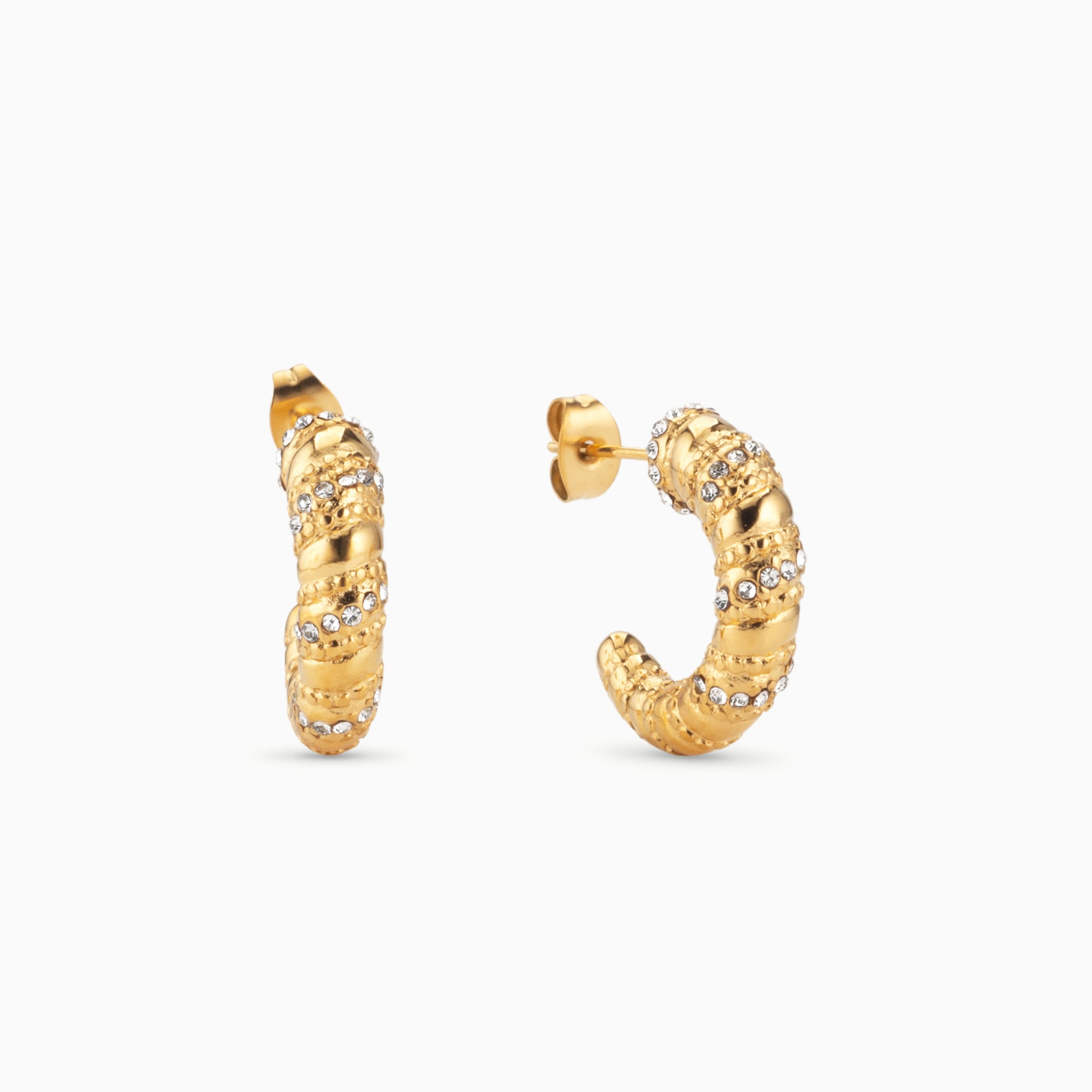 gold twisted hoop earrings chunky twisted gold hoop earrings with spiral texture and thick twisted hoop earrings design