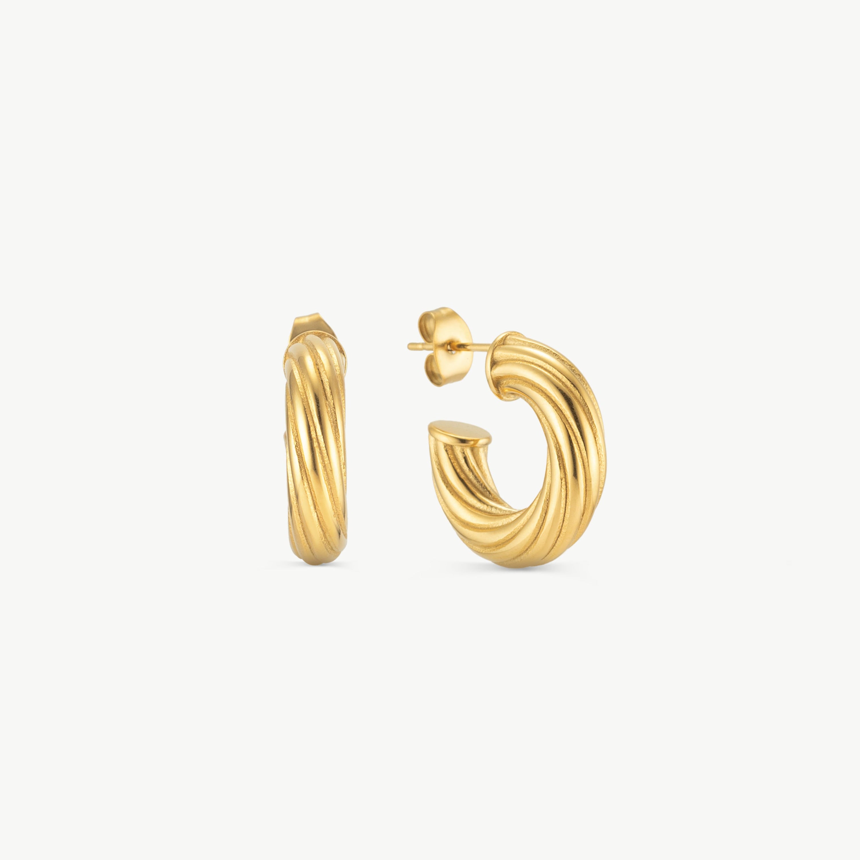 half hoop earrings small chunky gold hoop earrings textured gold small hoop earrings everyday gold hoops