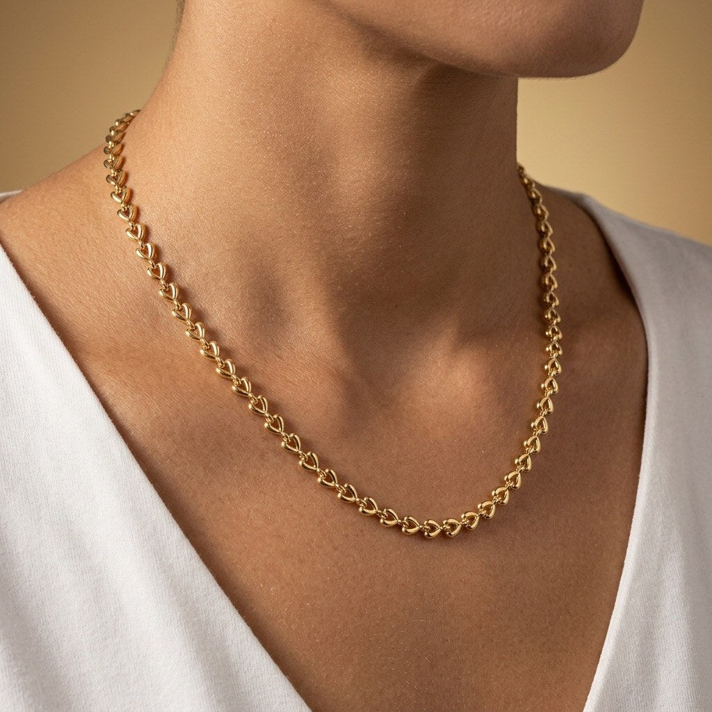 Heart Link Chain Necklace