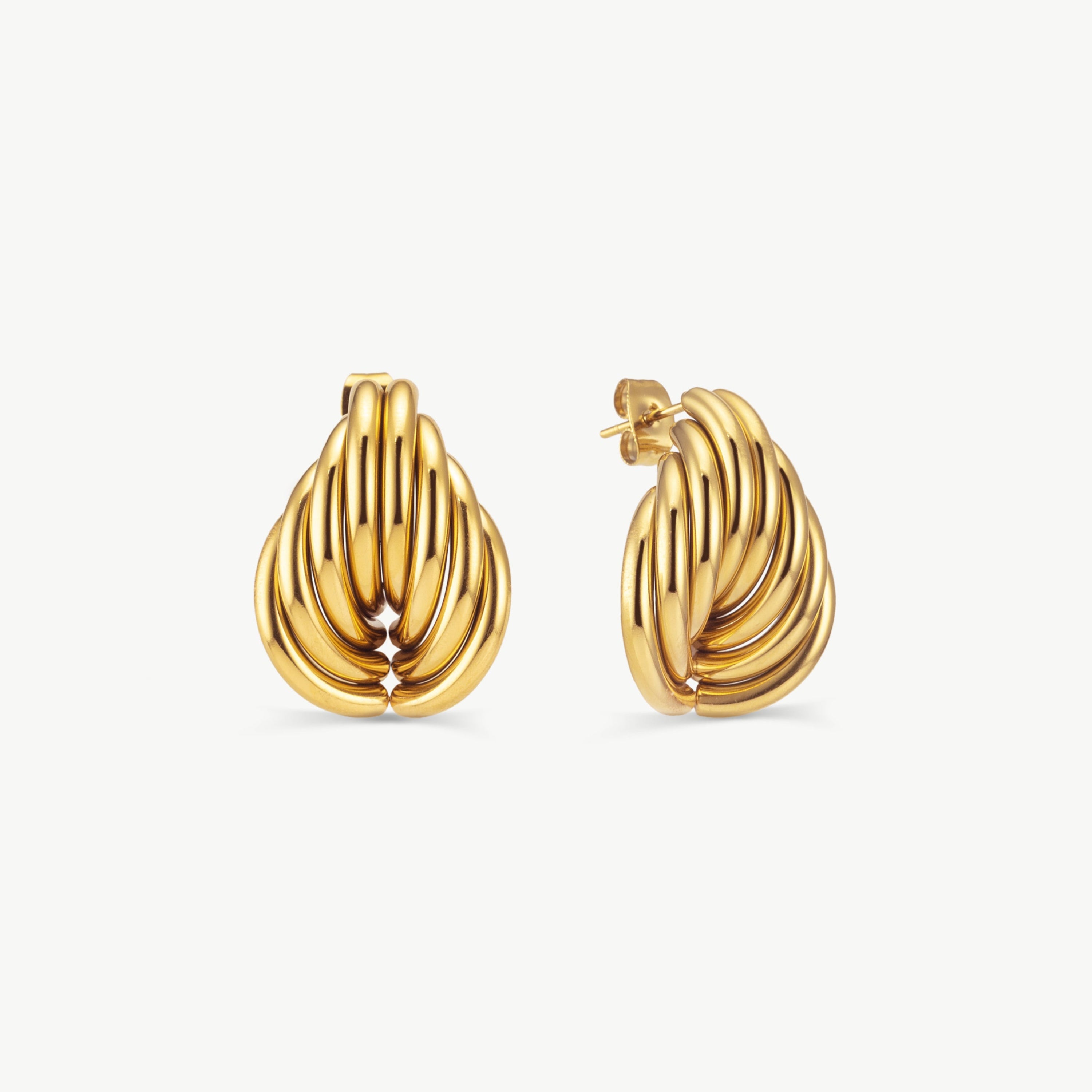 love knot earrings gold love knot earrings sculpted knot stud earrings vintage style gold knot earrings bold gold studs