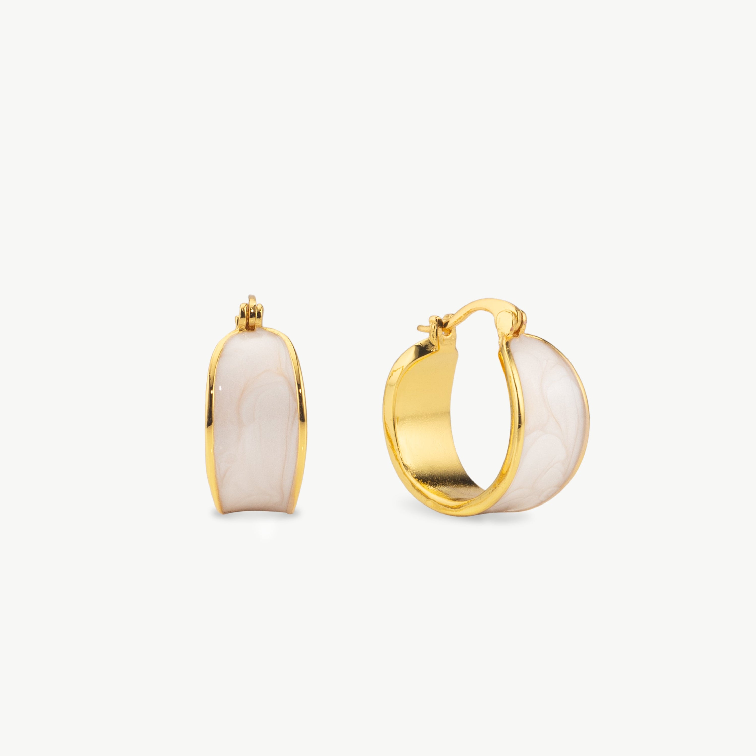 mother of pearl hoop earrings gold mother of pearl earrings with white and gold hoop earrings and shell detail design