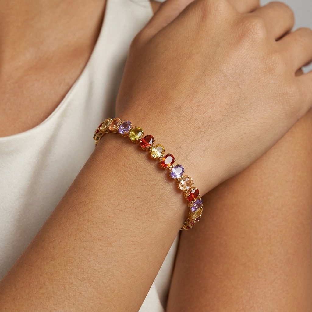 oval-cut-multicolor-cz-bracelet