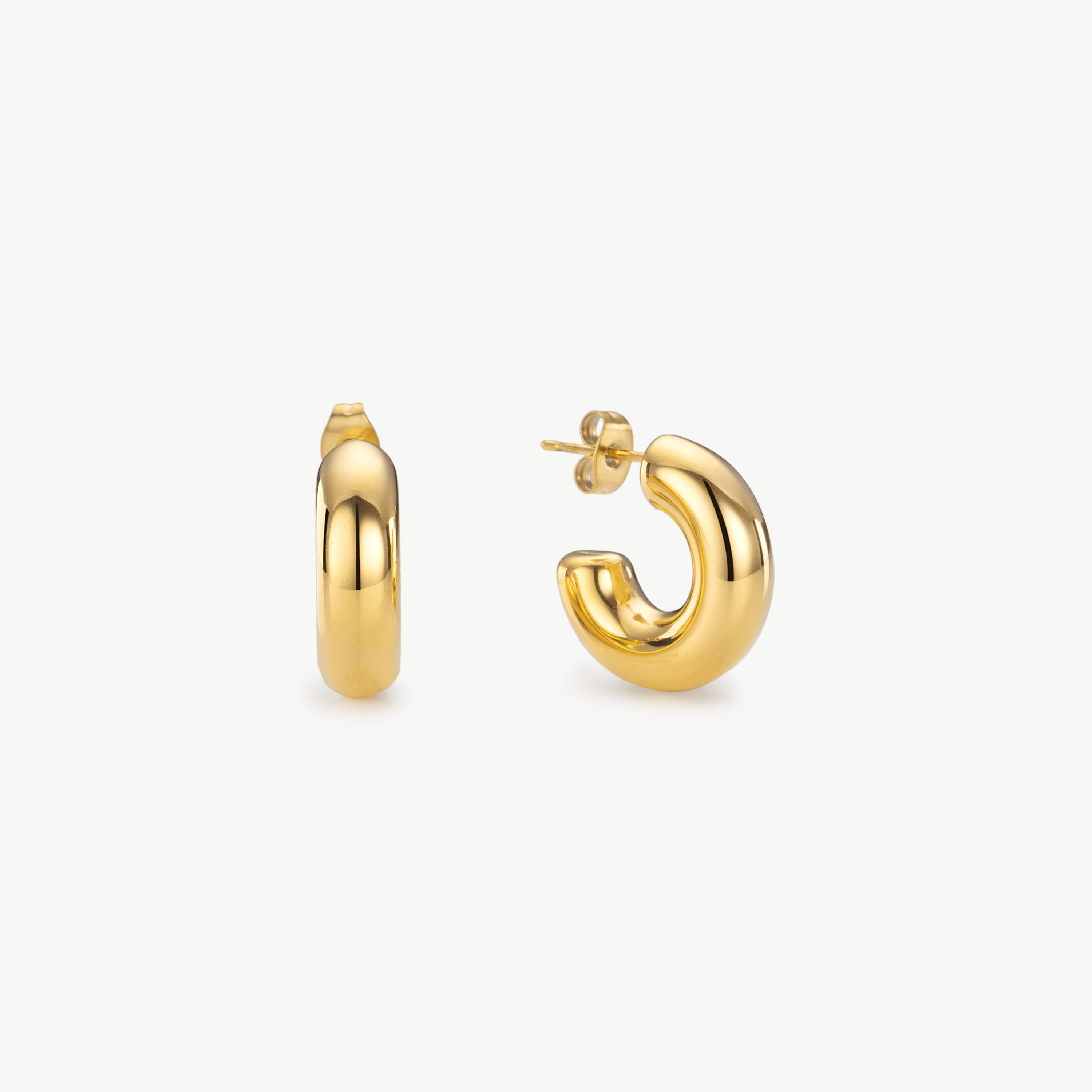small gold hoops chunky gold half hoop earrings waterproof small gold hoop earrings everyday gold hoops
