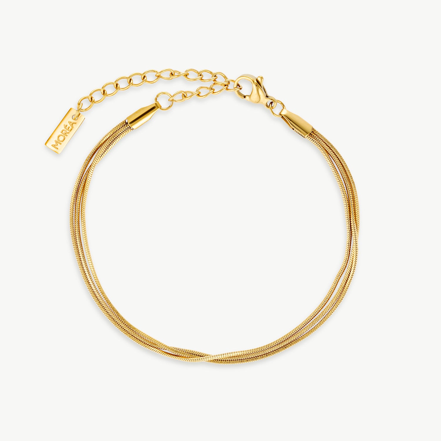 snake chain bracelet with layered polished gold chains and 3 chain bracelet inspired by minimalist luxury jewelry and elegant everyday styling triple chain bracelet