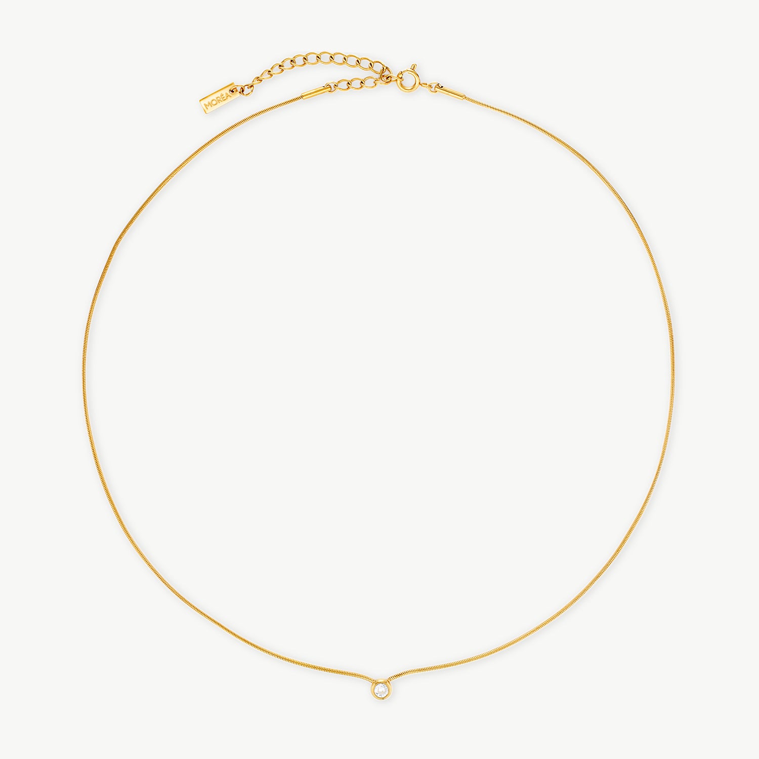 gold solitaire necklace with a sparkling solitaire cubic zirconia pendant