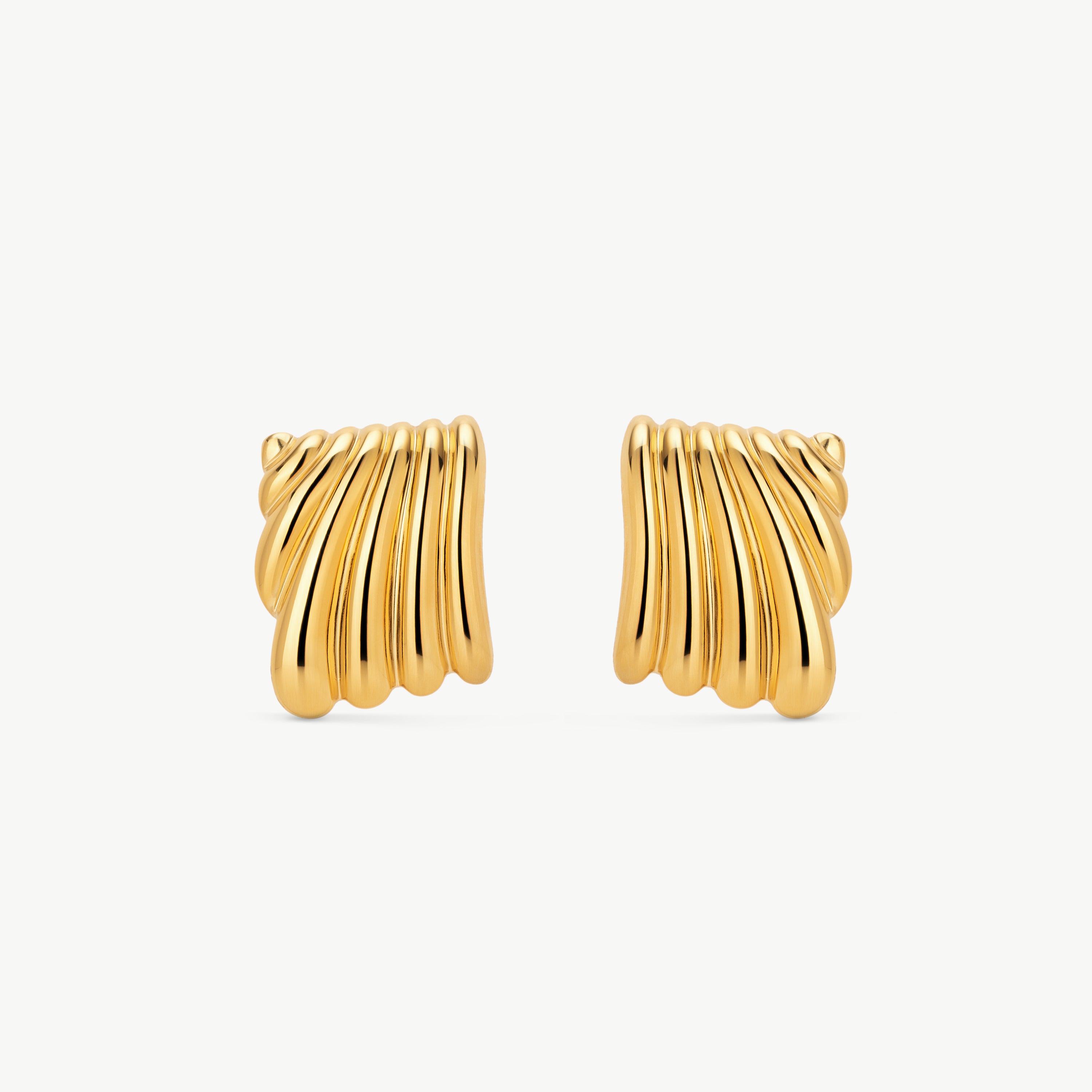 square earrings textured gold square stud earrings waterproof gold statement earrings modern gold stud earrings
