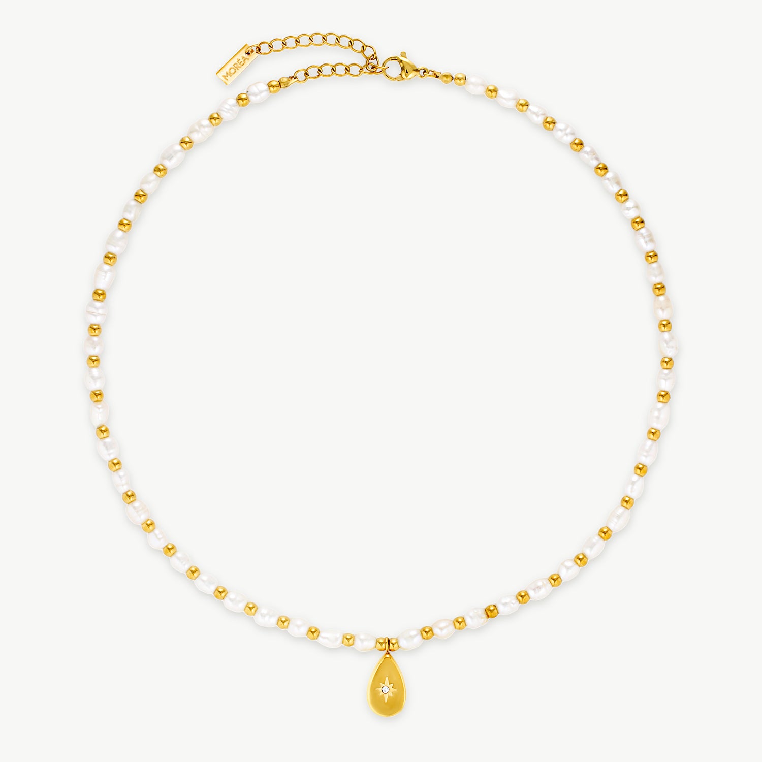 star pearl necklace with genuine freshwater pearls and a gold star pendant